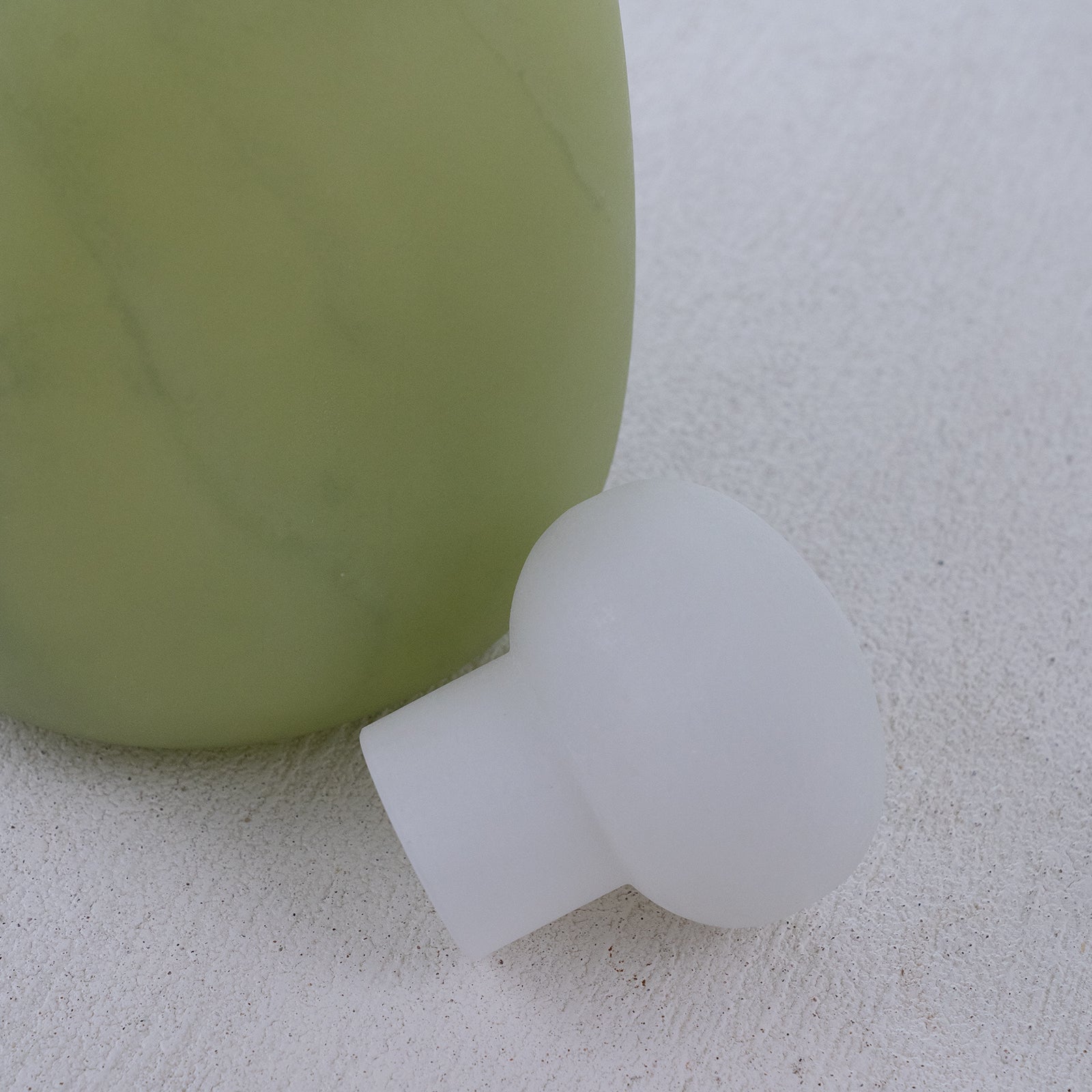 Pistachio Green - Decorative Glass Vase With Lid - Vase - WS Living - UAE Modern Home Furniture Stores in Dubai