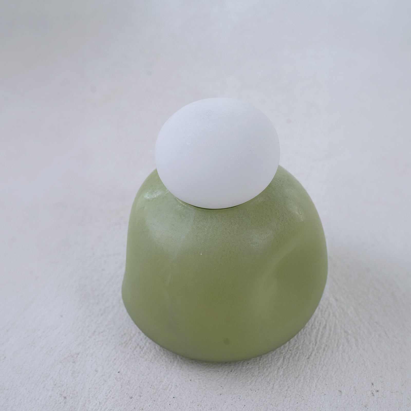 Pistachio Green - Decorative Glass Vase With Lid - Vase - WS Living - UAE Modern Home Furniture Stores in Dubai