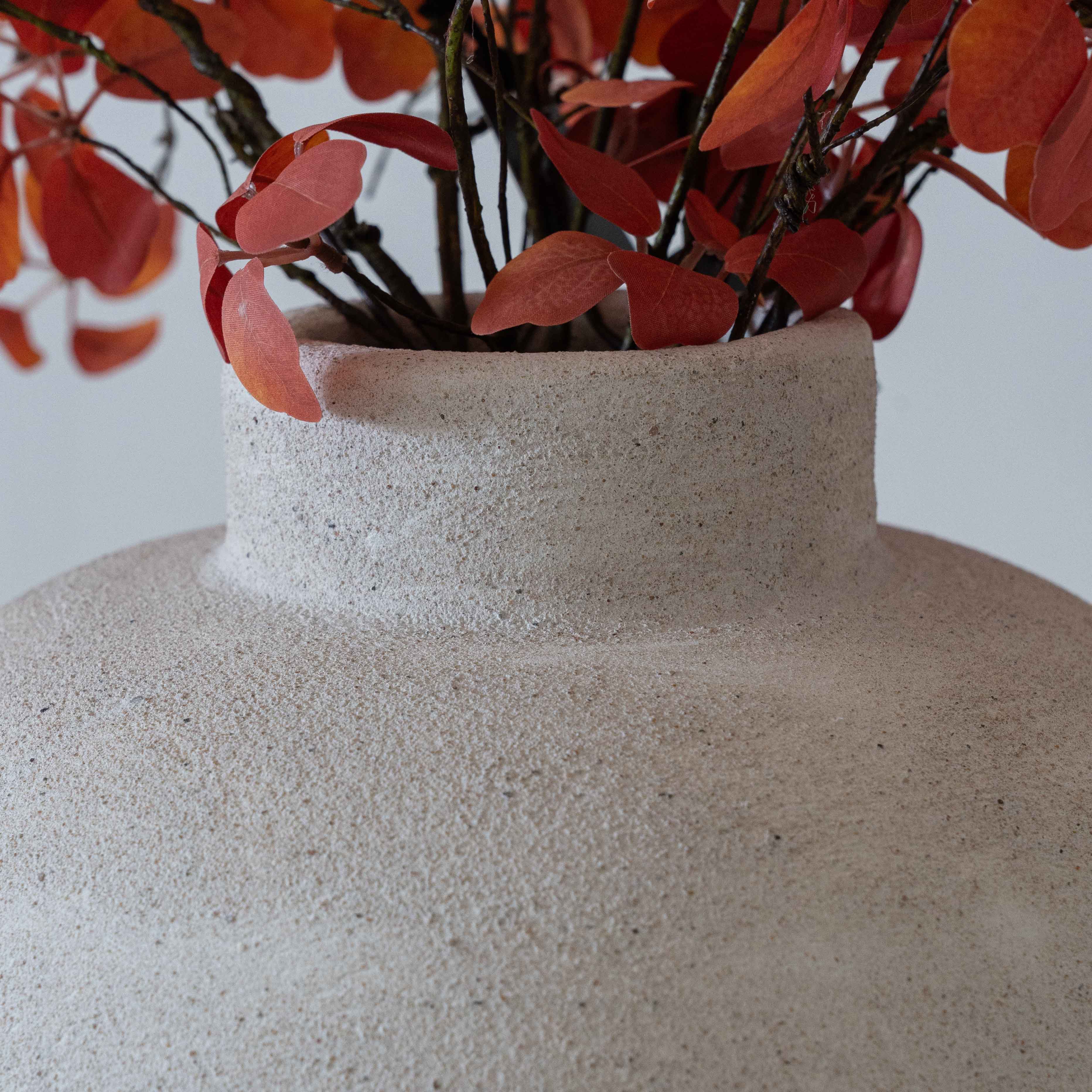 Antique Ivory Nordic Vessel Flower Pot / Planter 19th Century Vase - Indoor & Outdoor - Vase - WS Living Furniture Furniture Store in Dubai
