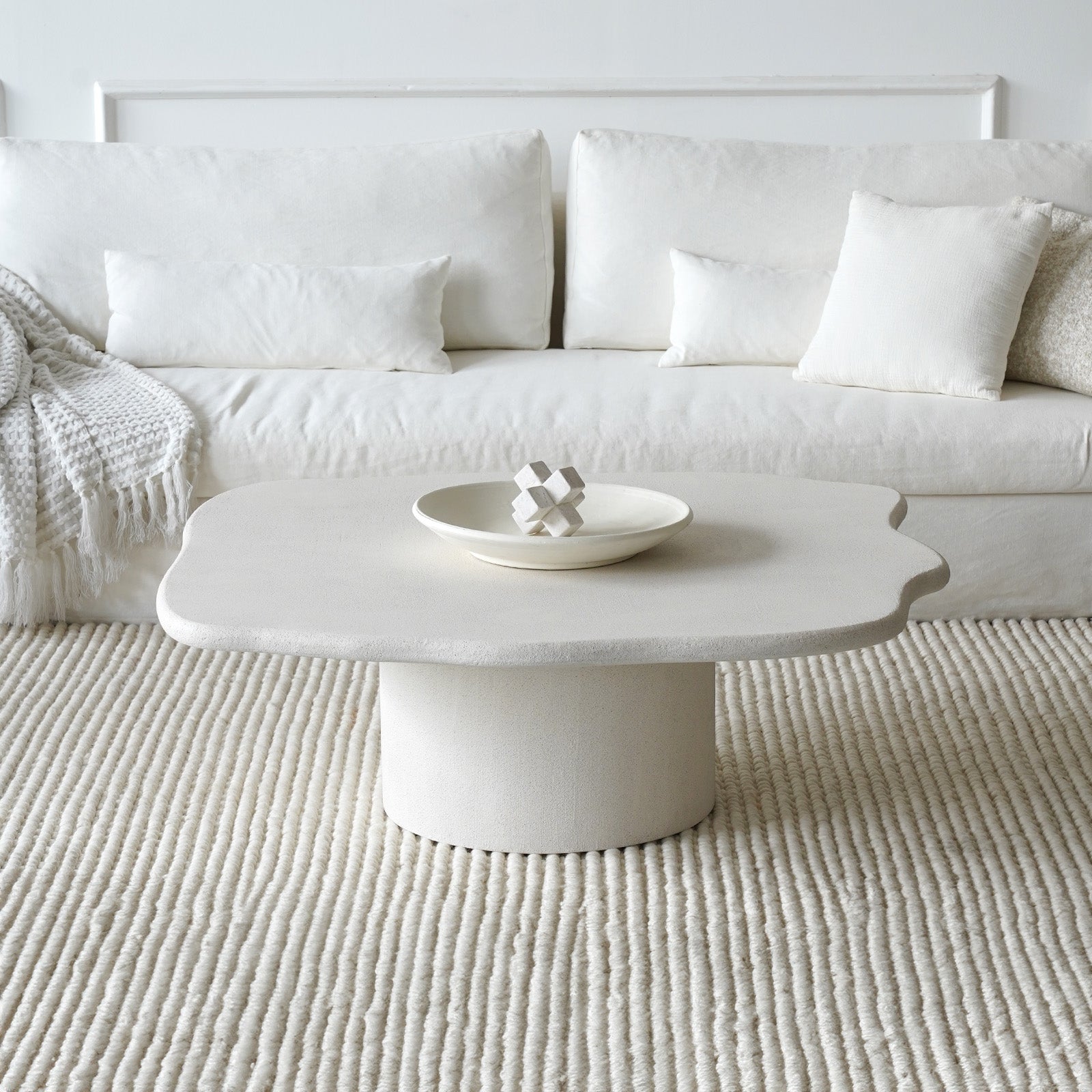 Alaska Edged Coffee table - White -  - WS Living Furniture  Furniture Store in Dubai