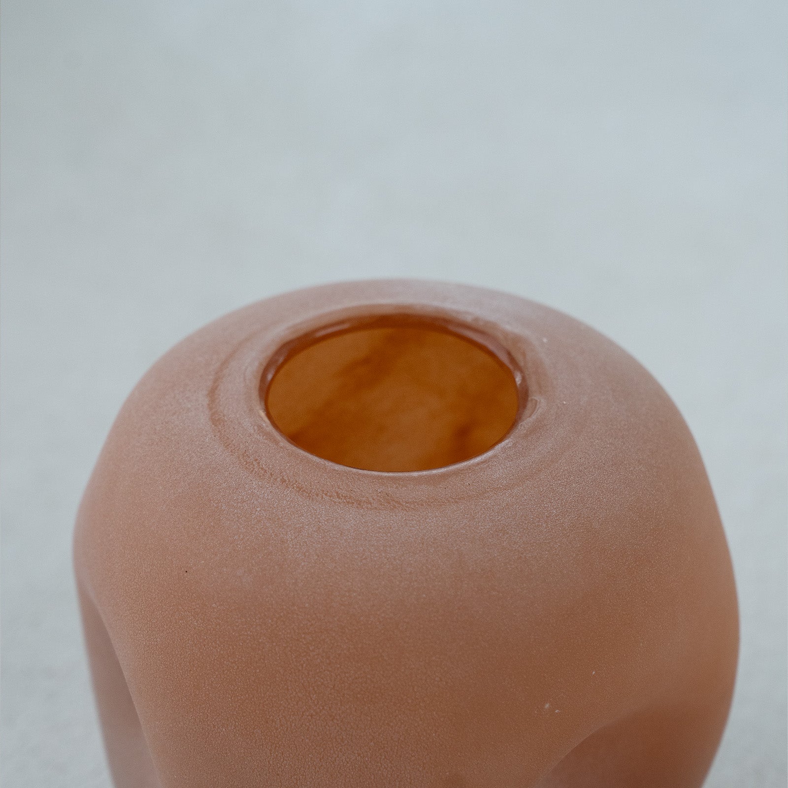 Peach Decorative Glass Vase With Lid - Vase - WS Living Furniture Furniture Store in Dubai