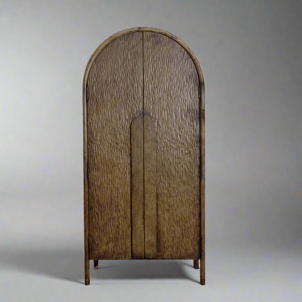 Yugga Solid Wood Arch Storage Cabinet - furniture - WS Living Furniture Furniture Store in Dubai