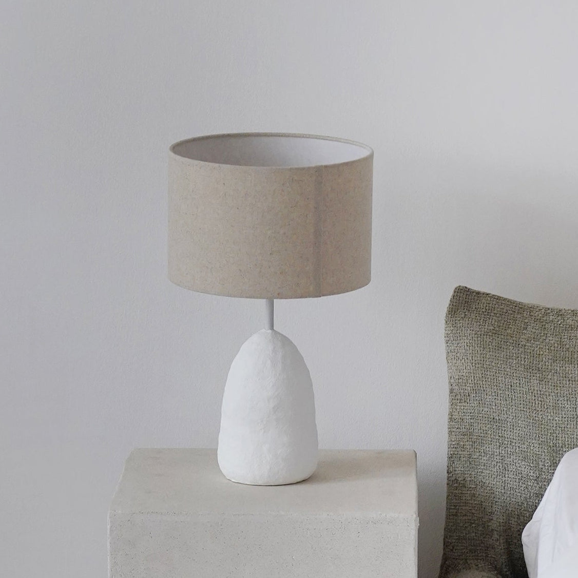 Rigel Table Lamp Paper Mache Base - Table Lamp - WS Living Furniture Furniture Store in Dubai