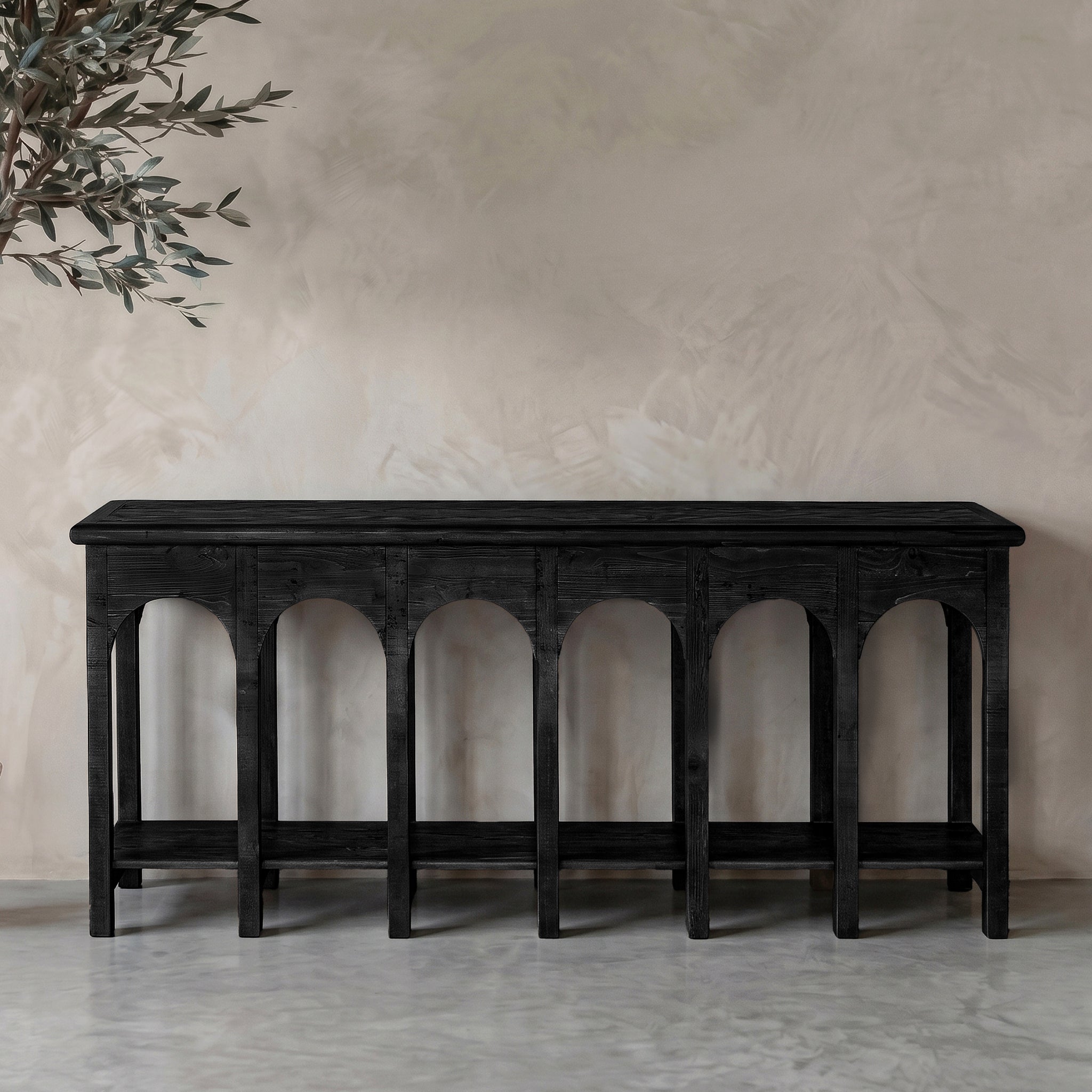 Andalus Long Arched Wood Console Table