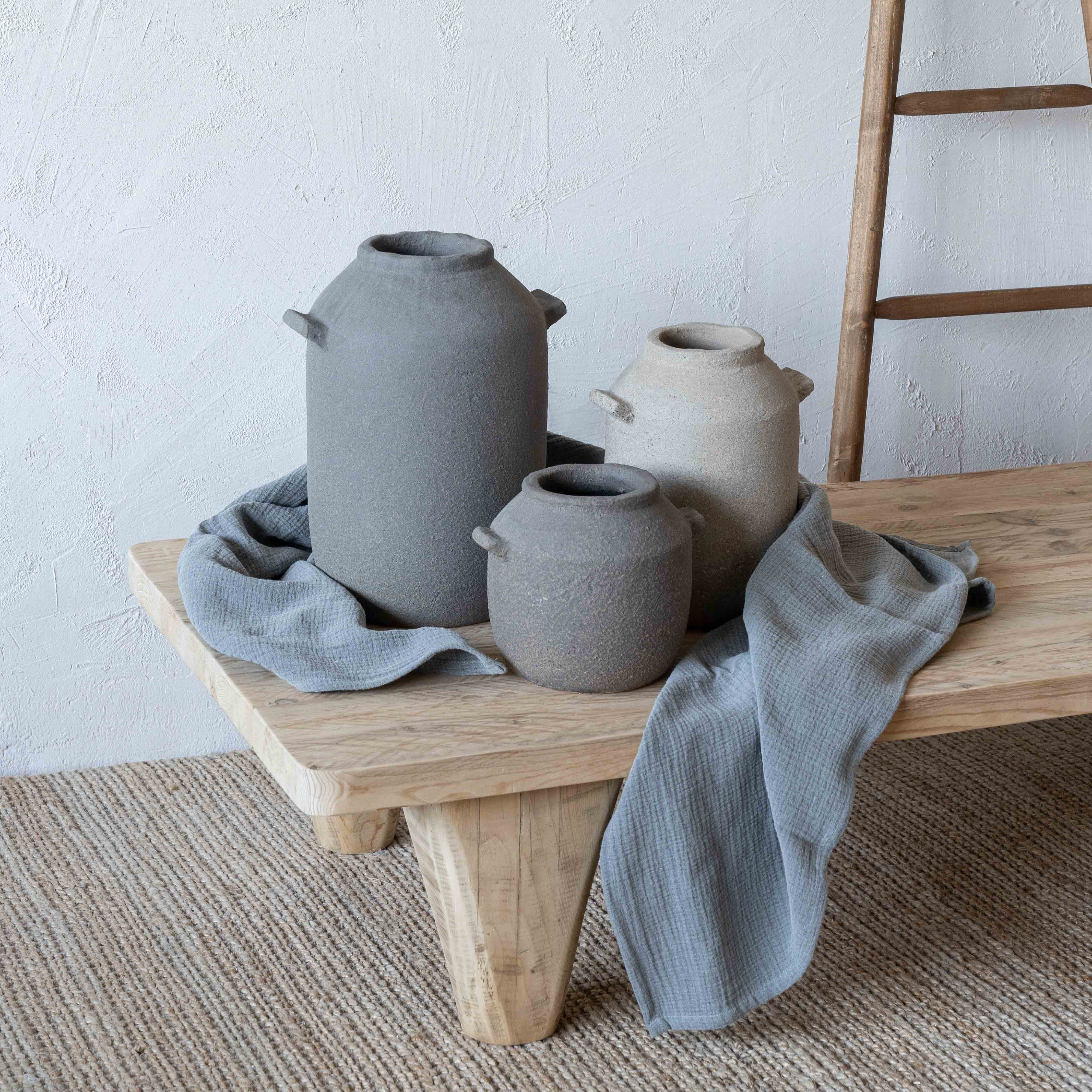 Grove Decorative Terracotta Vase With Handle | Flower Pot - Vase - WS Living - UAE Modern Home Furniture Stores in Dubai