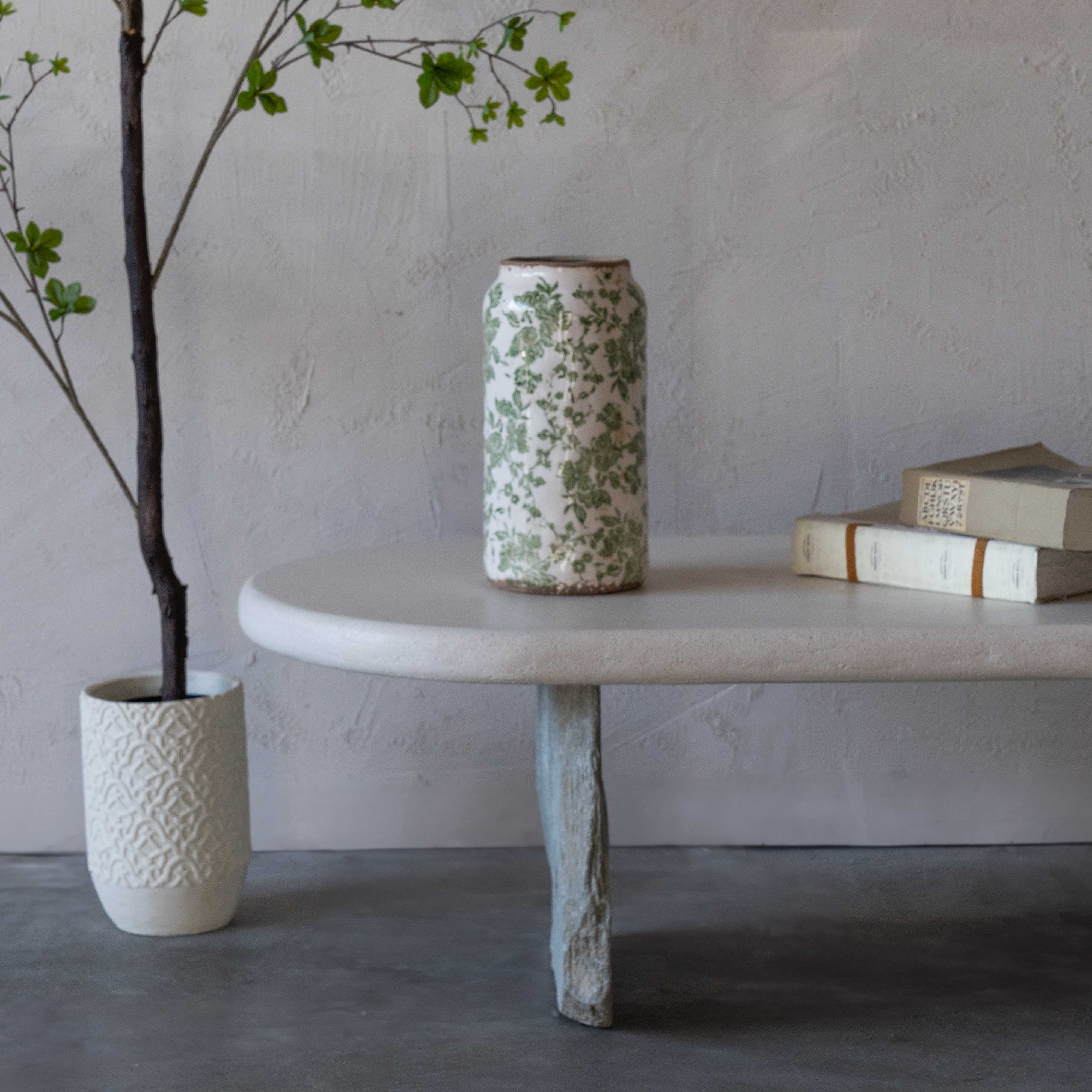Nostalgia Green Decorative Vintage Classic Vase | Flower Pot - Tree Pot - WS Living Furniture  Furniture Store in Dubai