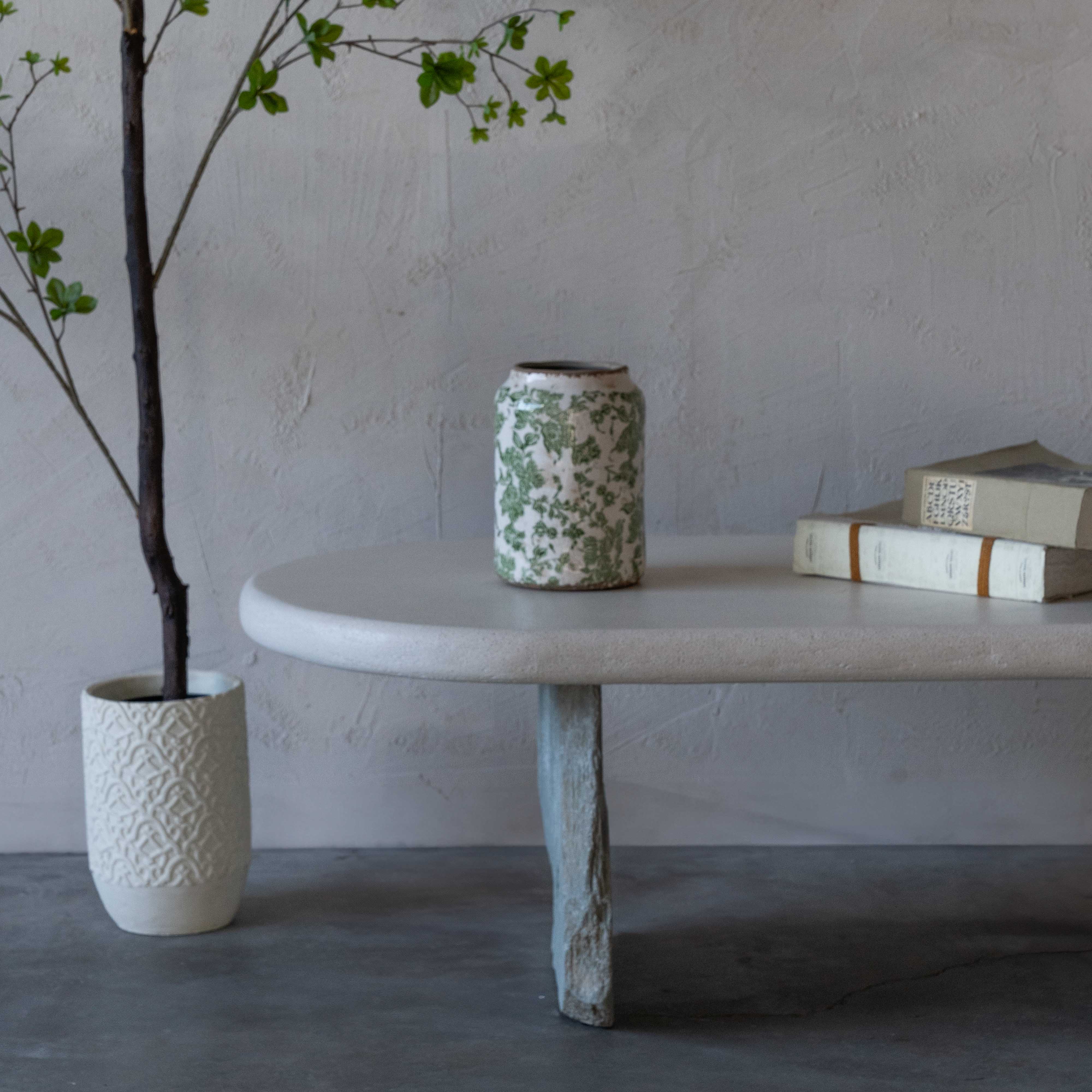 Nostalgia Green Decorative Vintage Classic Vase | Flower Pot - Tree Pot - WS Living Furniture Furniture Store in Dubai