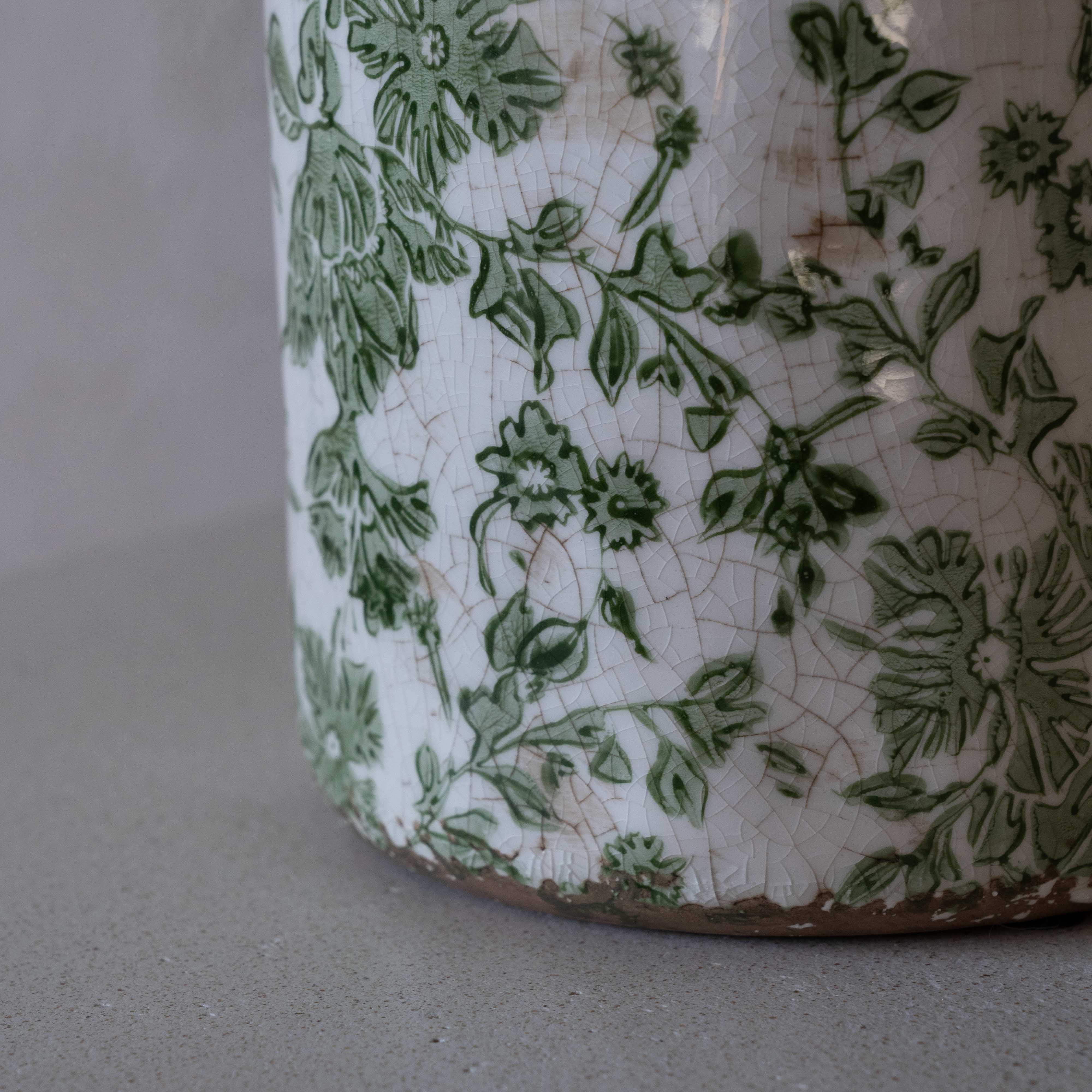 Nostalgia Green Decorative Vintage Classic Vase | Flower Pot - Tree Pot - WS Living Furniture Furniture Store in Dubai