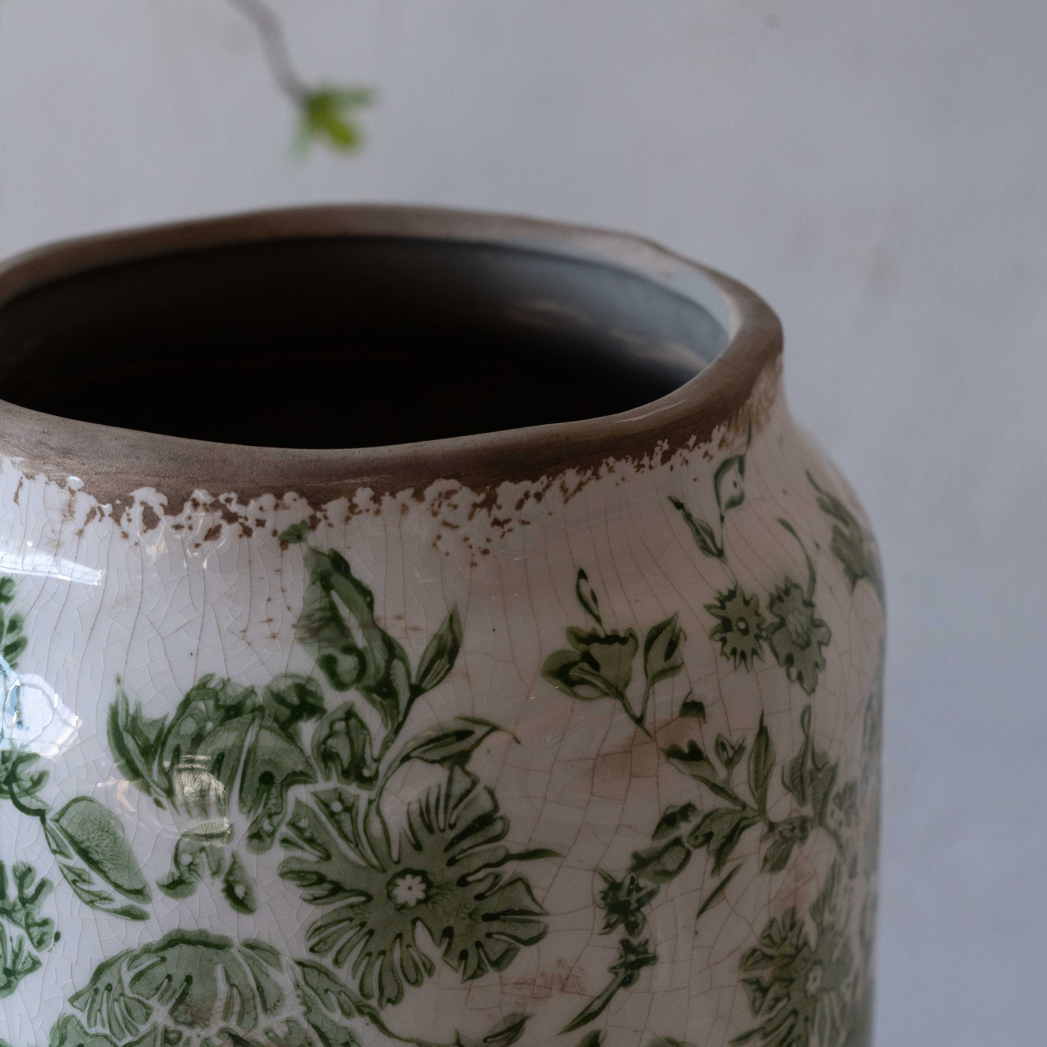 Nostalgia Green Decorative Vintage Classic Vase | Flower Pot - Tree Pot - WS Living Furniture Furniture Store in Dubai