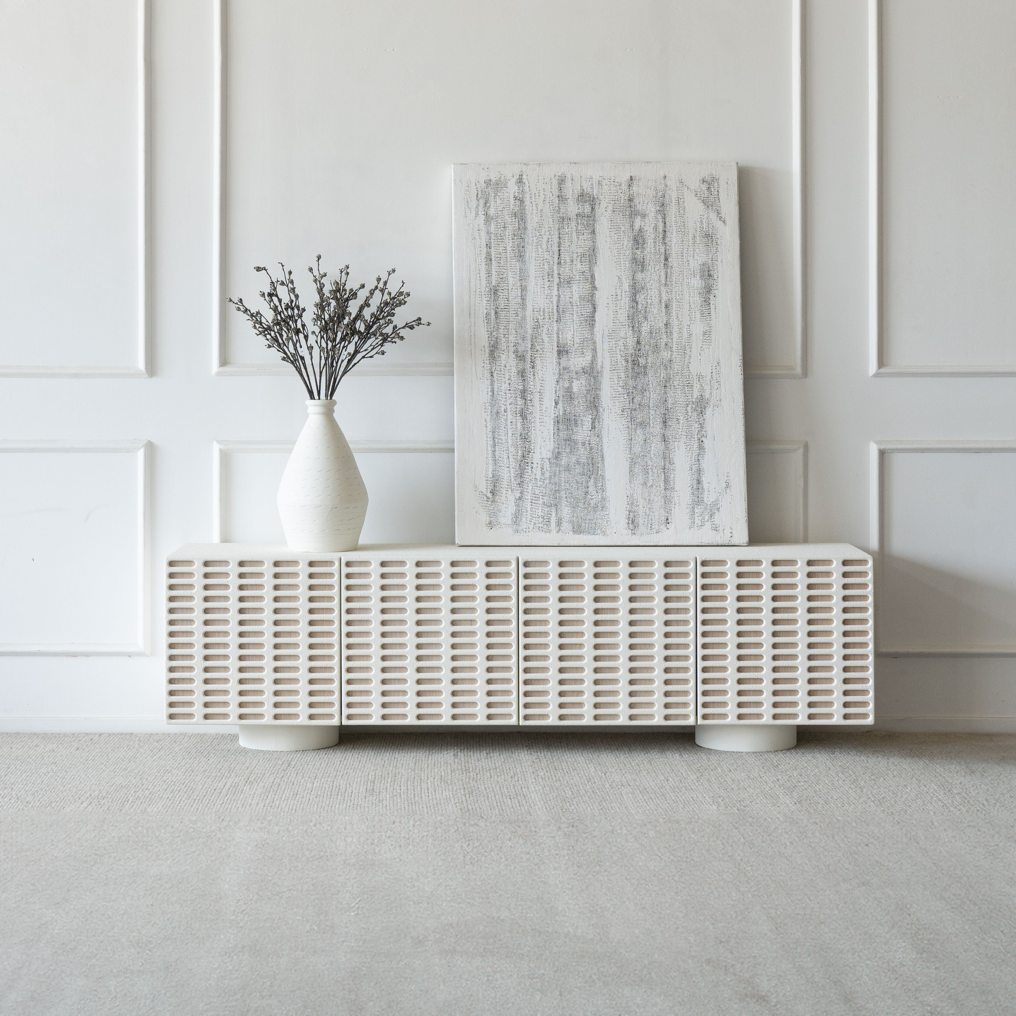 Akari TV Unit-White - - WS Living Furniture Furniture Store in Dubai