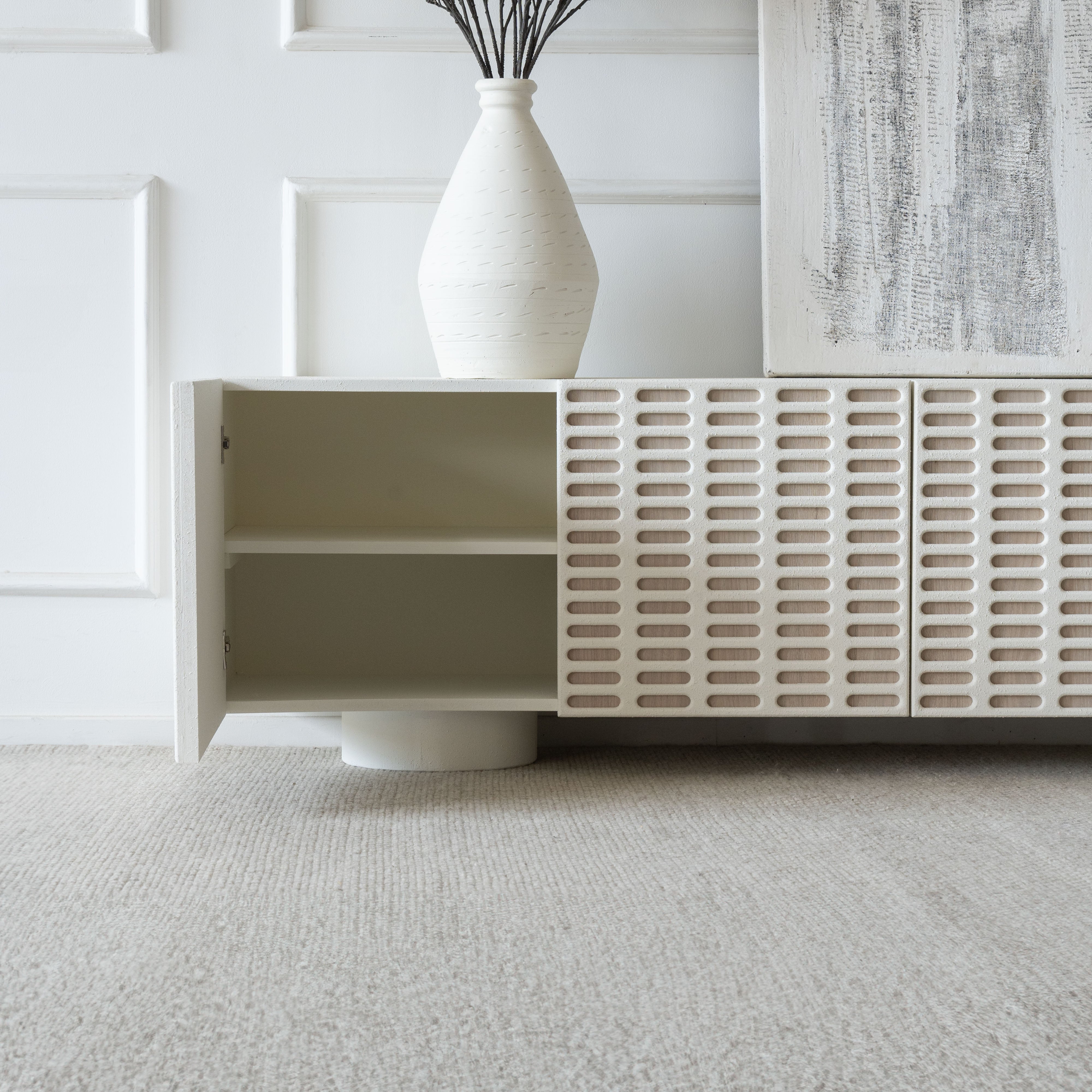 Akari TV Unit-White - - WS Living Furniture Furniture Store in Dubai