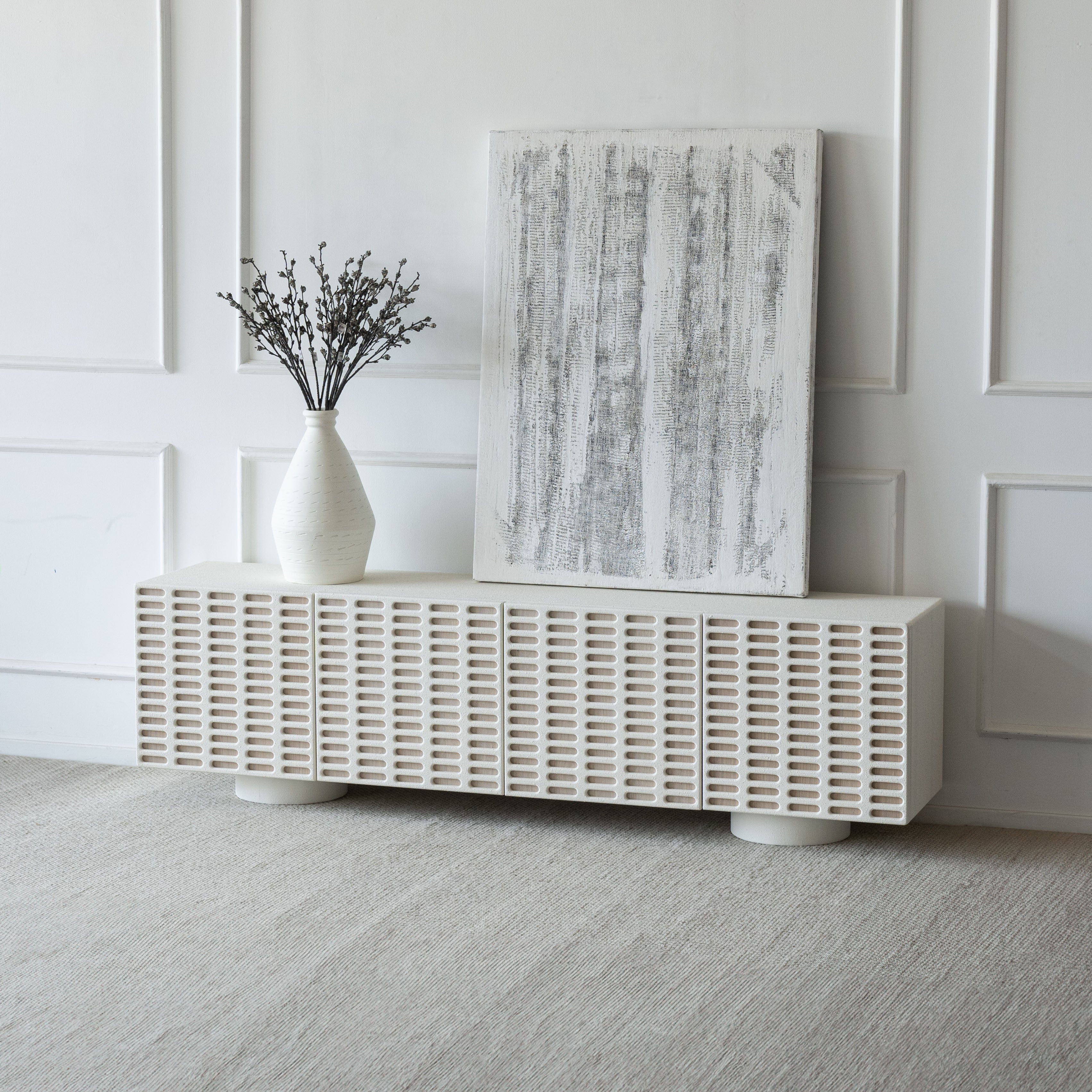 Akari TV Unit-White - - WS Living Furniture Furniture Store in Dubai