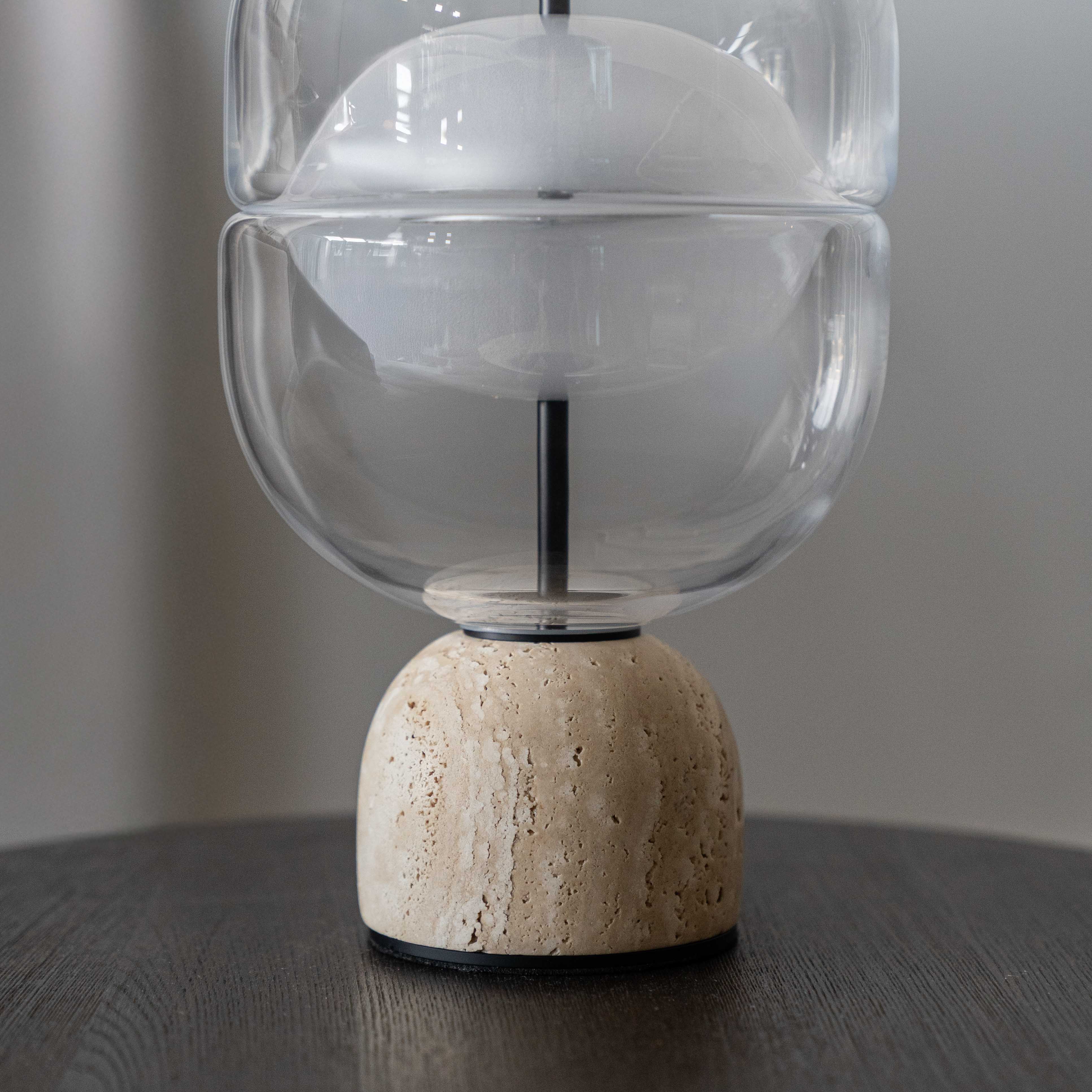 Alara Travertine Marble Modern Table Lamp - Table Lamps - WS Living Furniture Furniture Store in Dubai