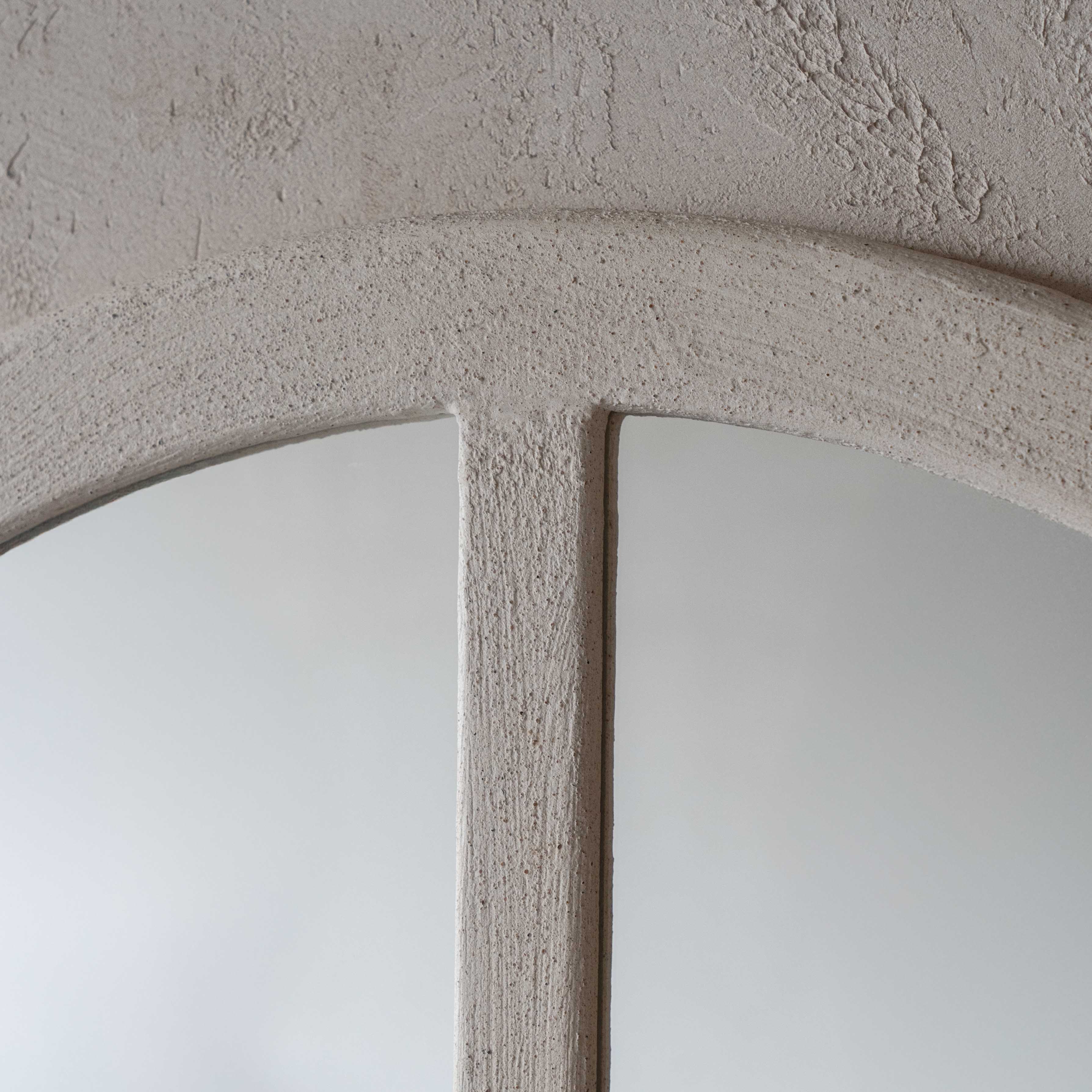 Luna White Curve Alaska Wood Full Length Floor Mirror - Mirrors - WS Living Furniture Furniture Store in Dubai