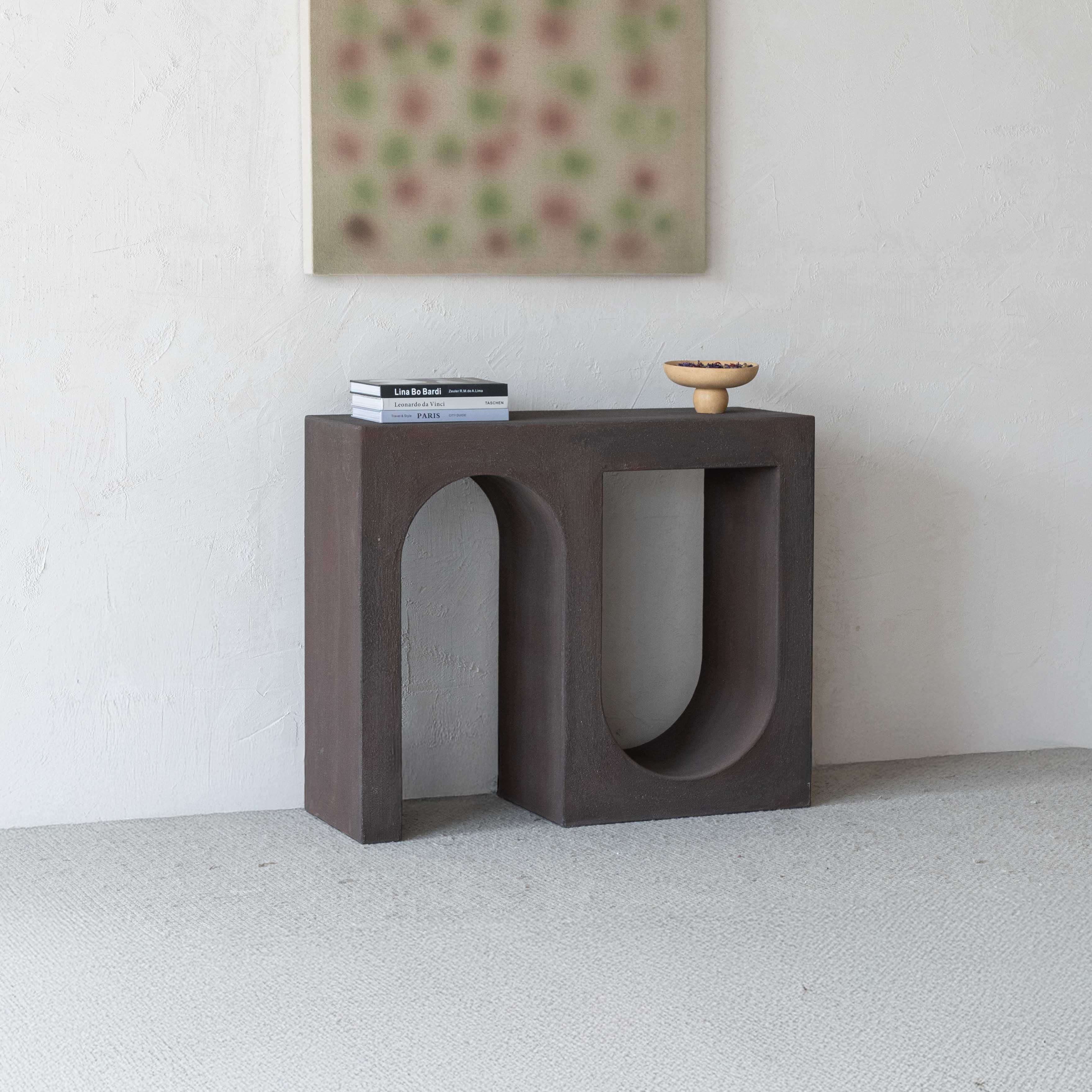 Alaska Vista Modern Arch Wood Console - Side Table - WS Living Furniture  Furniture Store in Dubai