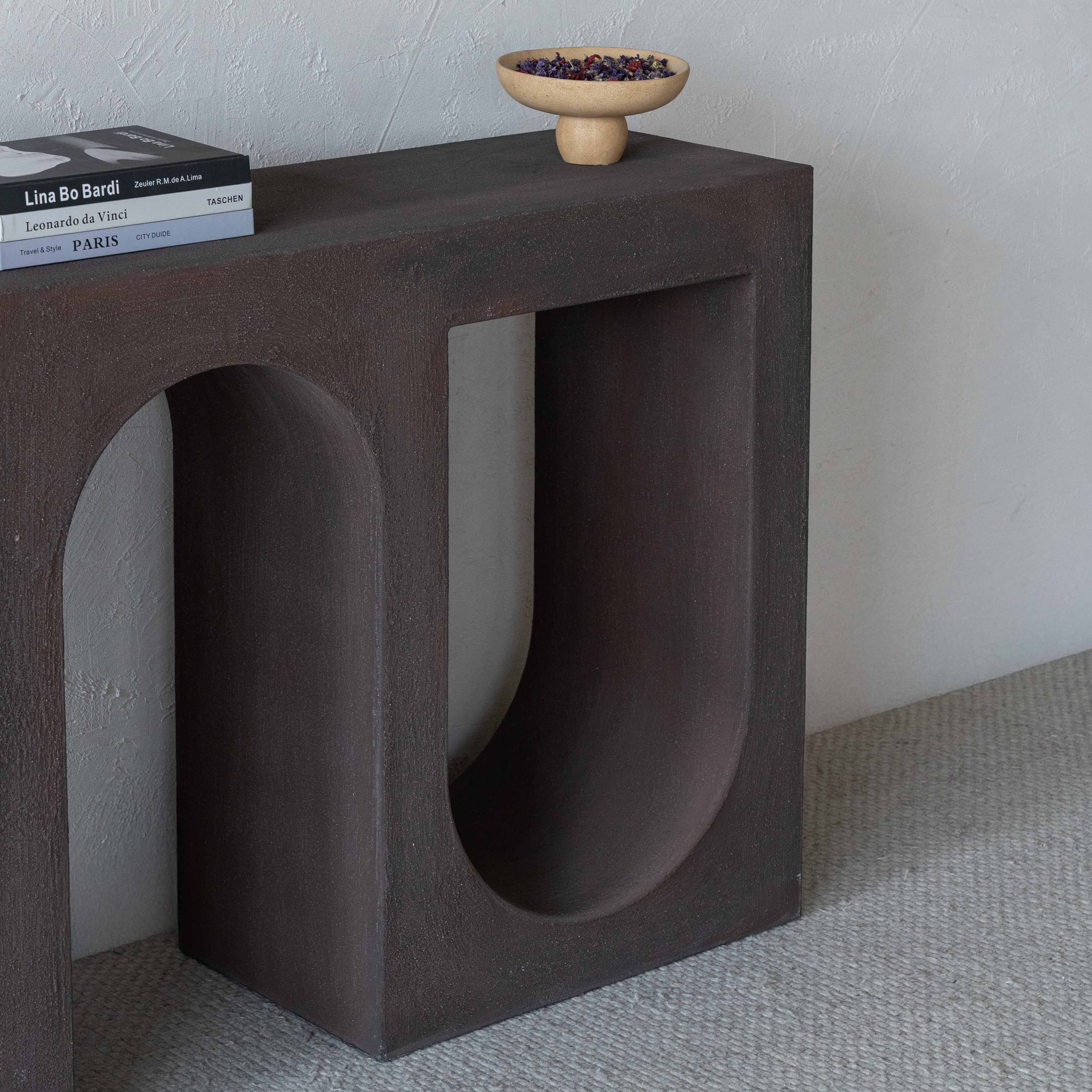 Alaska Vista Modern Arch Wood Console - Side Table - WS Living Furniture  Furniture Store in Dubai