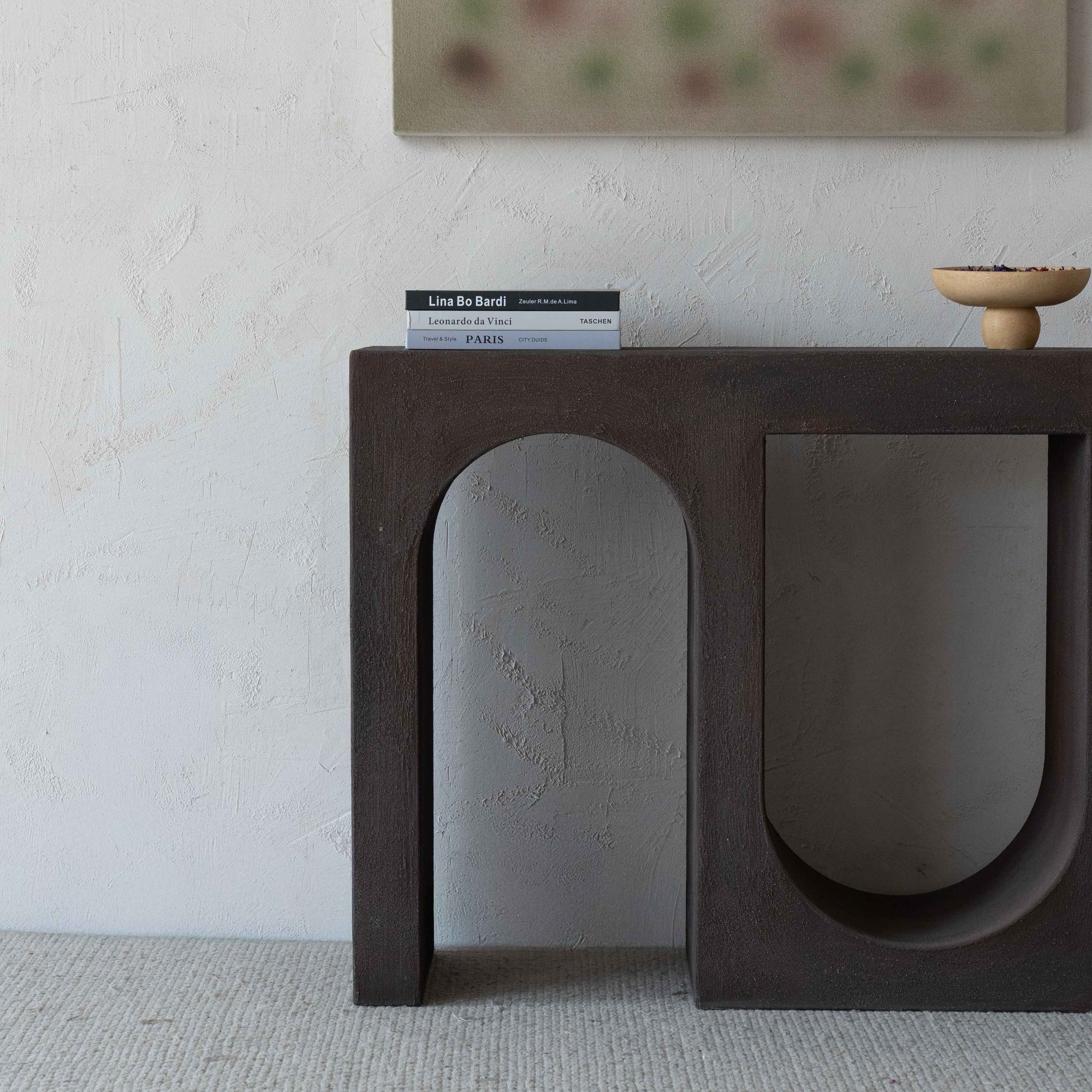 Alaska Vista Modern Arch Wood Console - Side Table - WS Living Furniture  Furniture Store in Dubai
