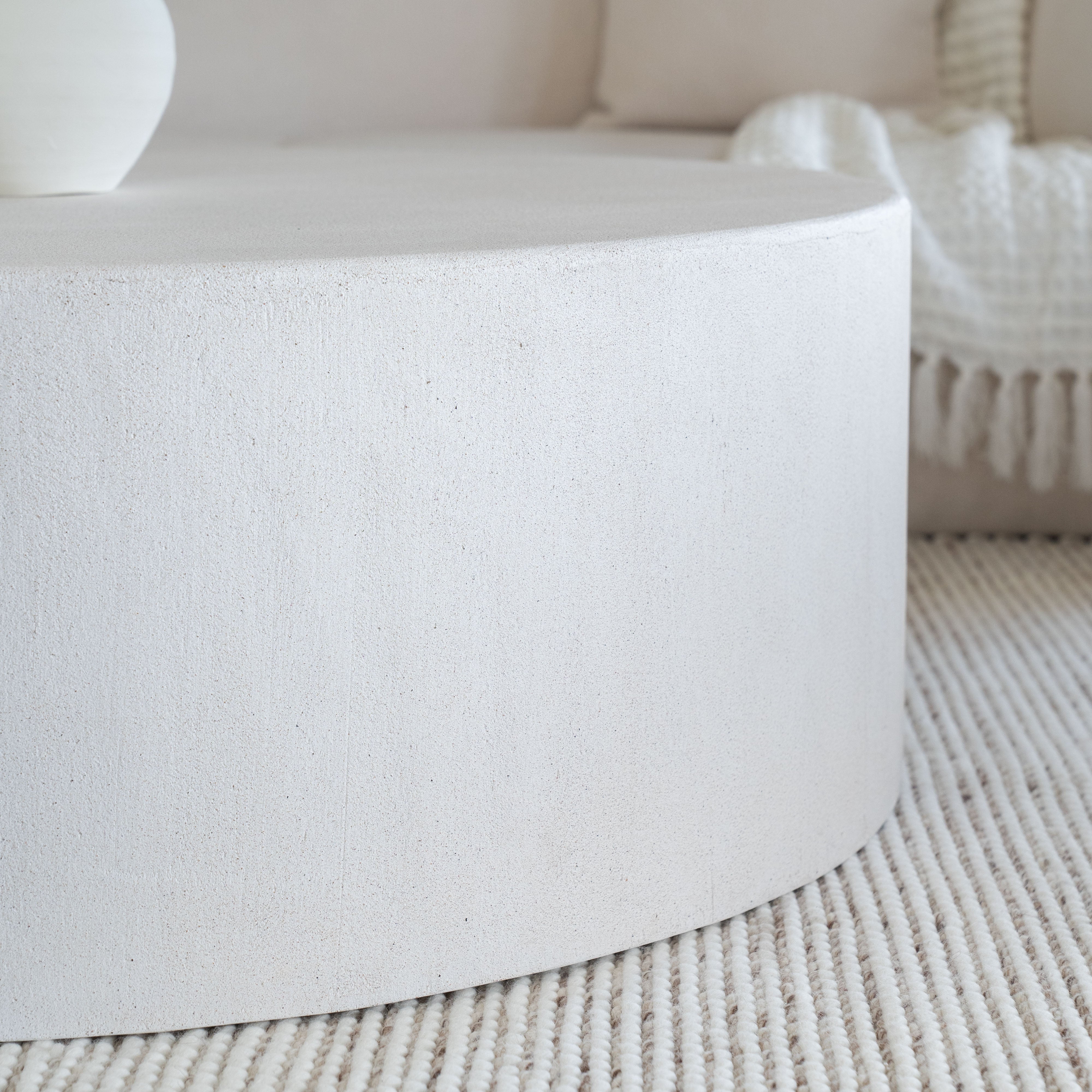 Alaska Cylindrical Coffee Table-White - Coffee Table - WS Living Furniture  Furniture Store in Dubai
