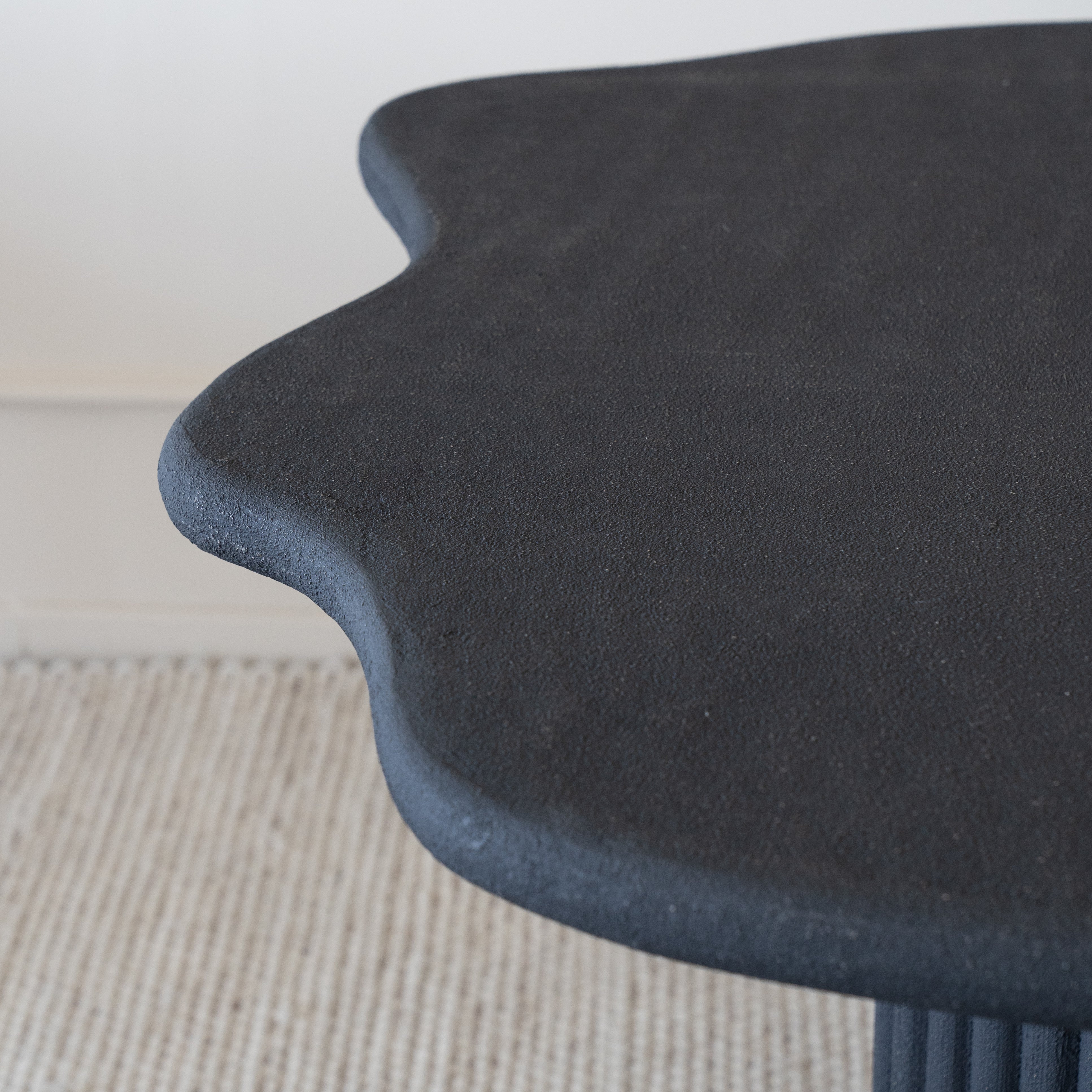Alaska Dining Table Fluted Base / Edge Top - Black - - WS Living Furniture Furniture Store in Dubai