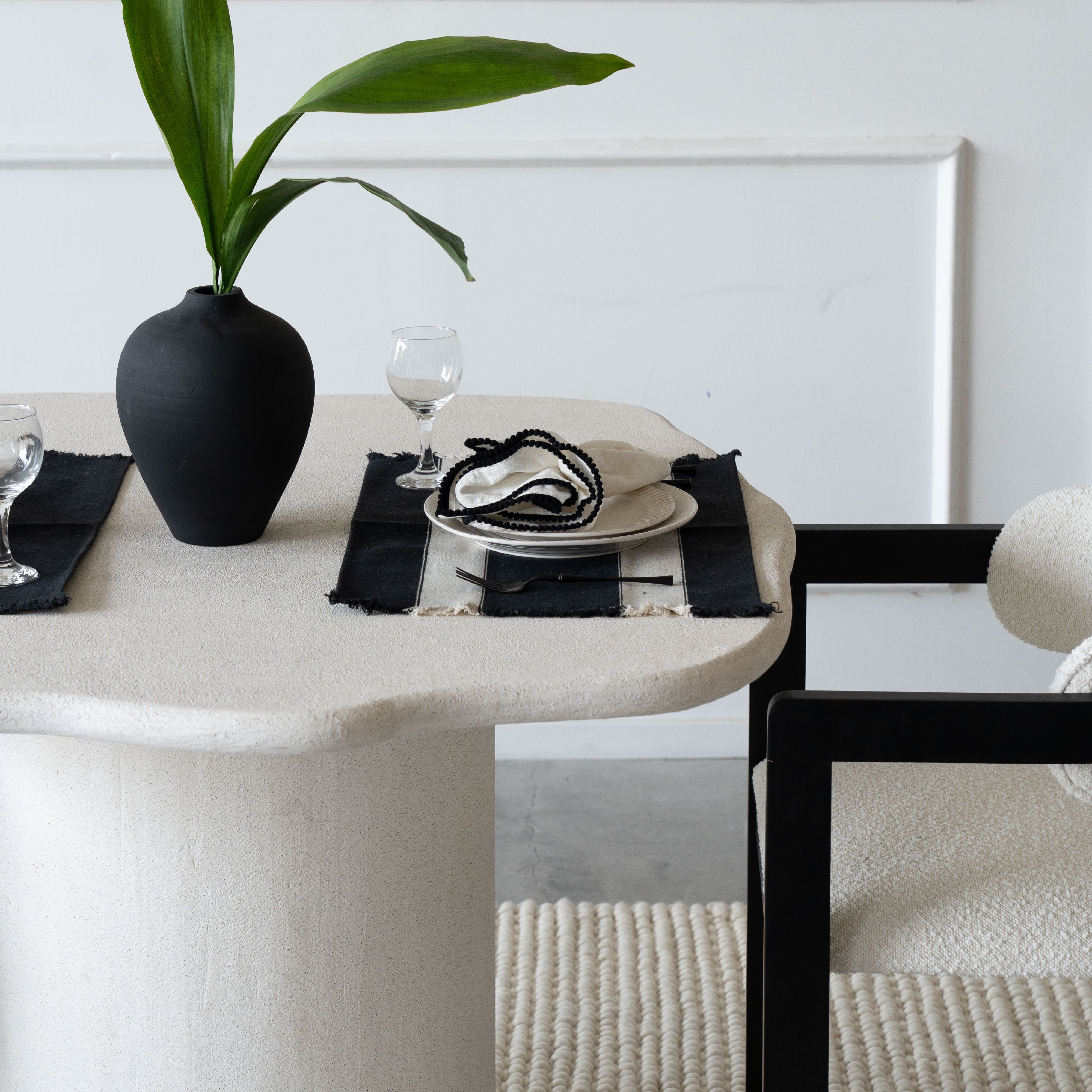 Alaska Edged Square Wood Dining Table - White - Dining Tables - WS Living Furniture Furniture Store in Dubai