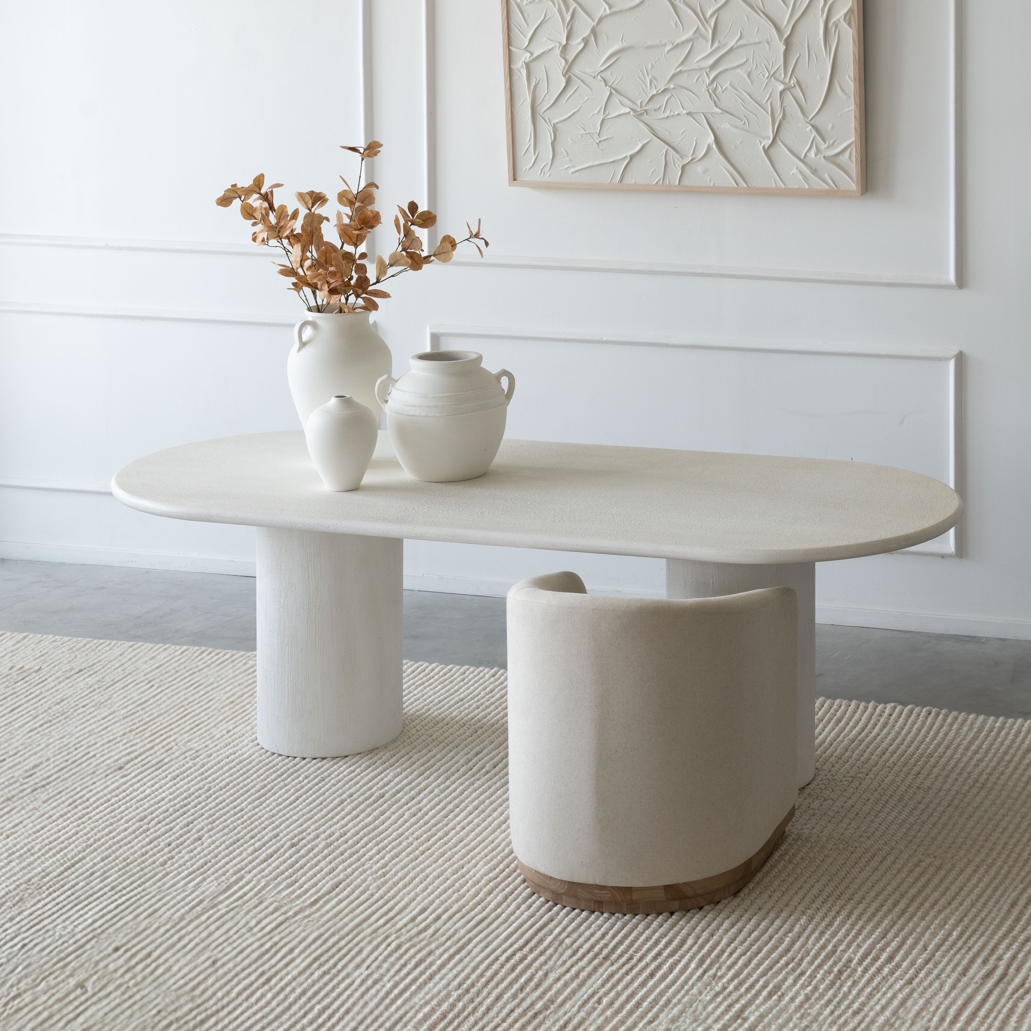 Alaska Oval Dining Table - Dining Table - WS Living Furniture Furniture Store in Dubai