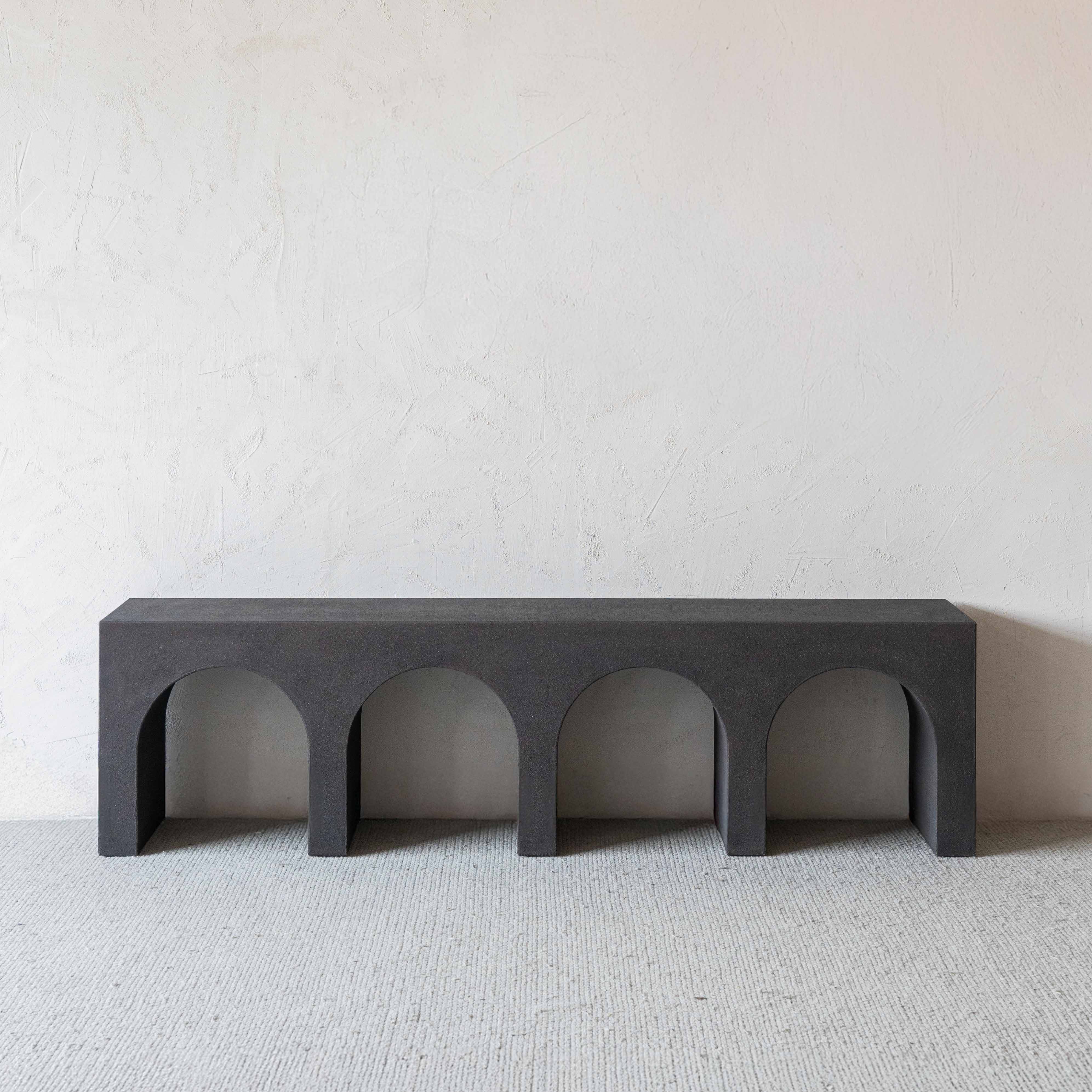 Alaska Vista Wood Arched Baseless TV Unit & Media Table - TV Units - WS Living Furniture Furniture Store in Dubai