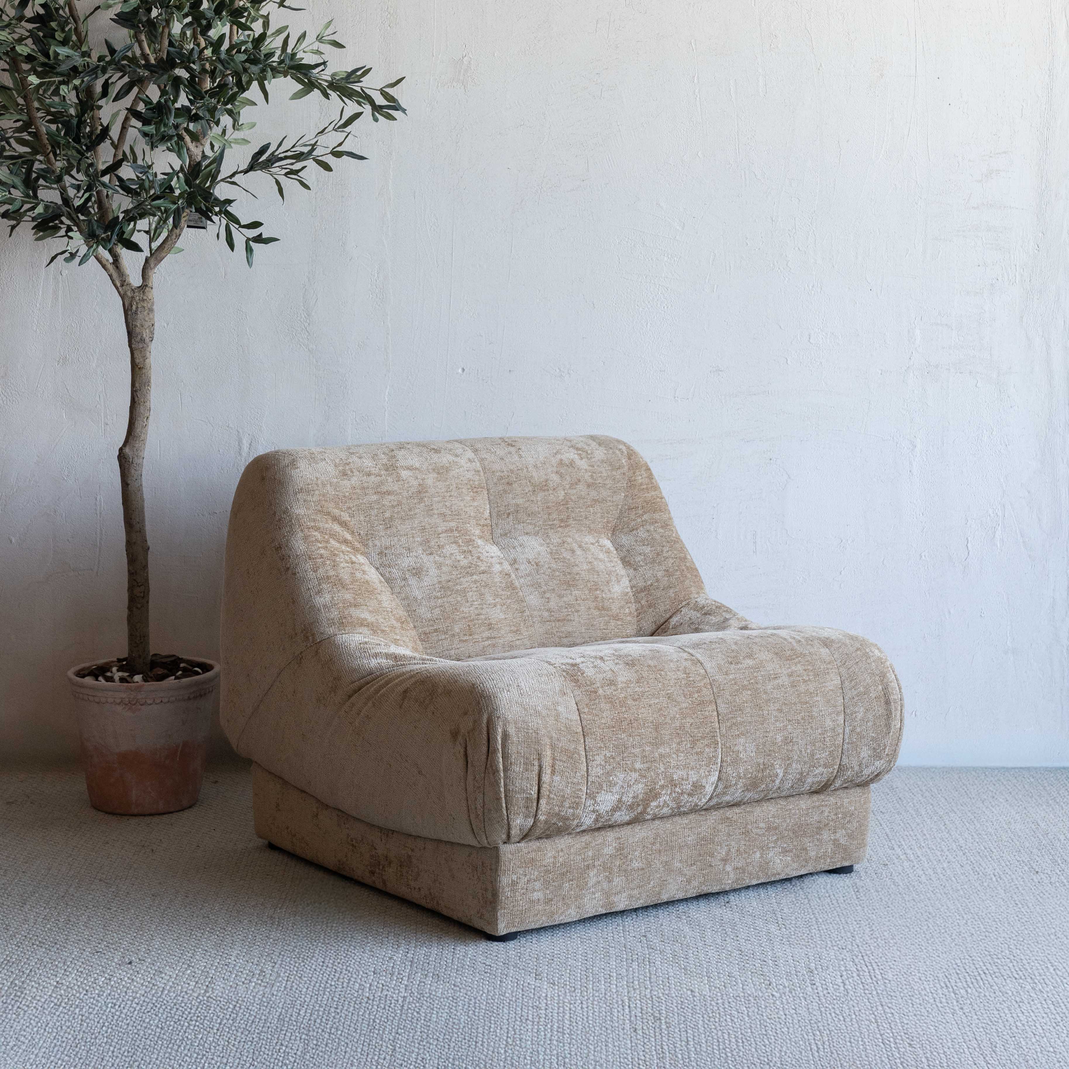 Alistair Beige Low Accent Lounge Chair