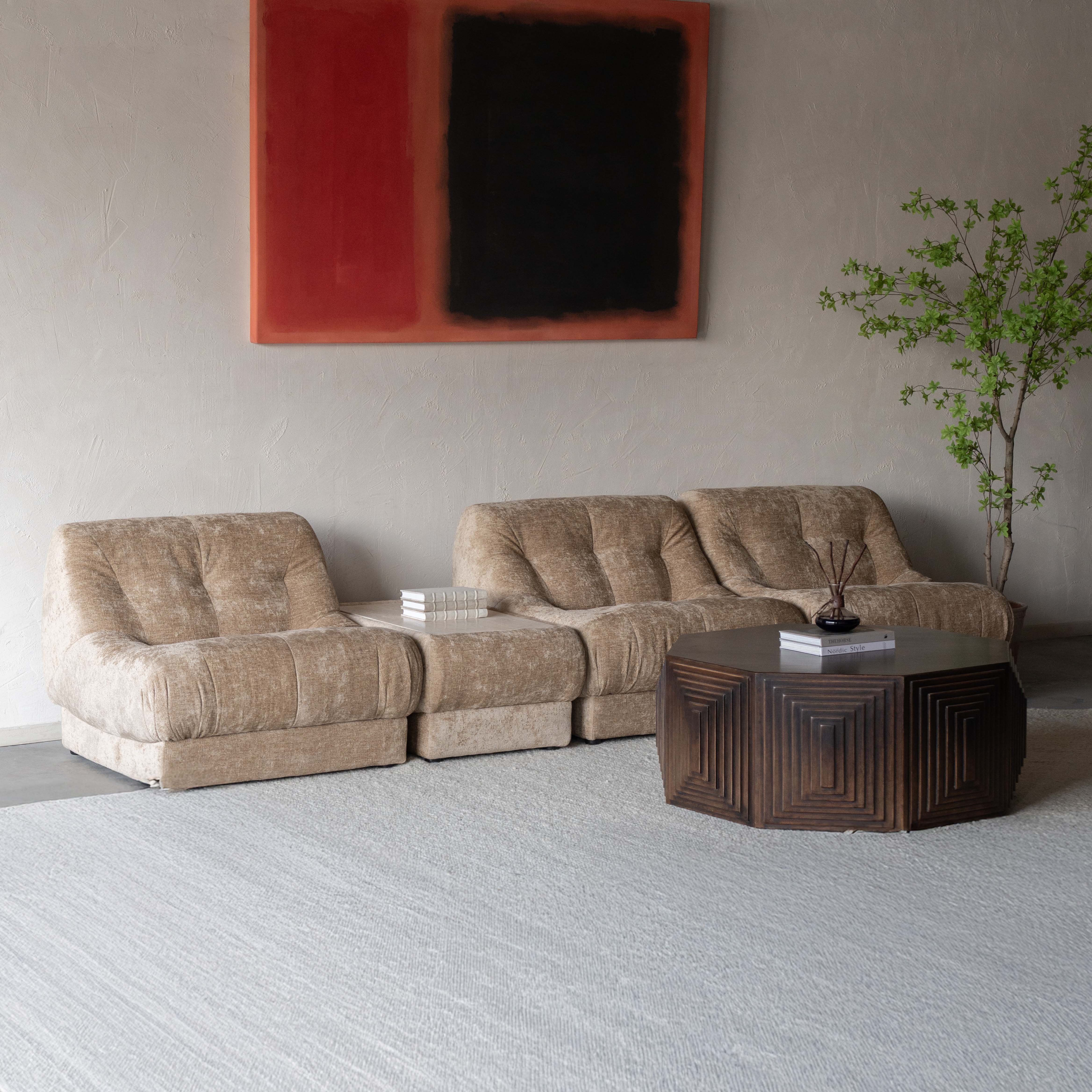 Alistair Beige Modern Modular Sofa