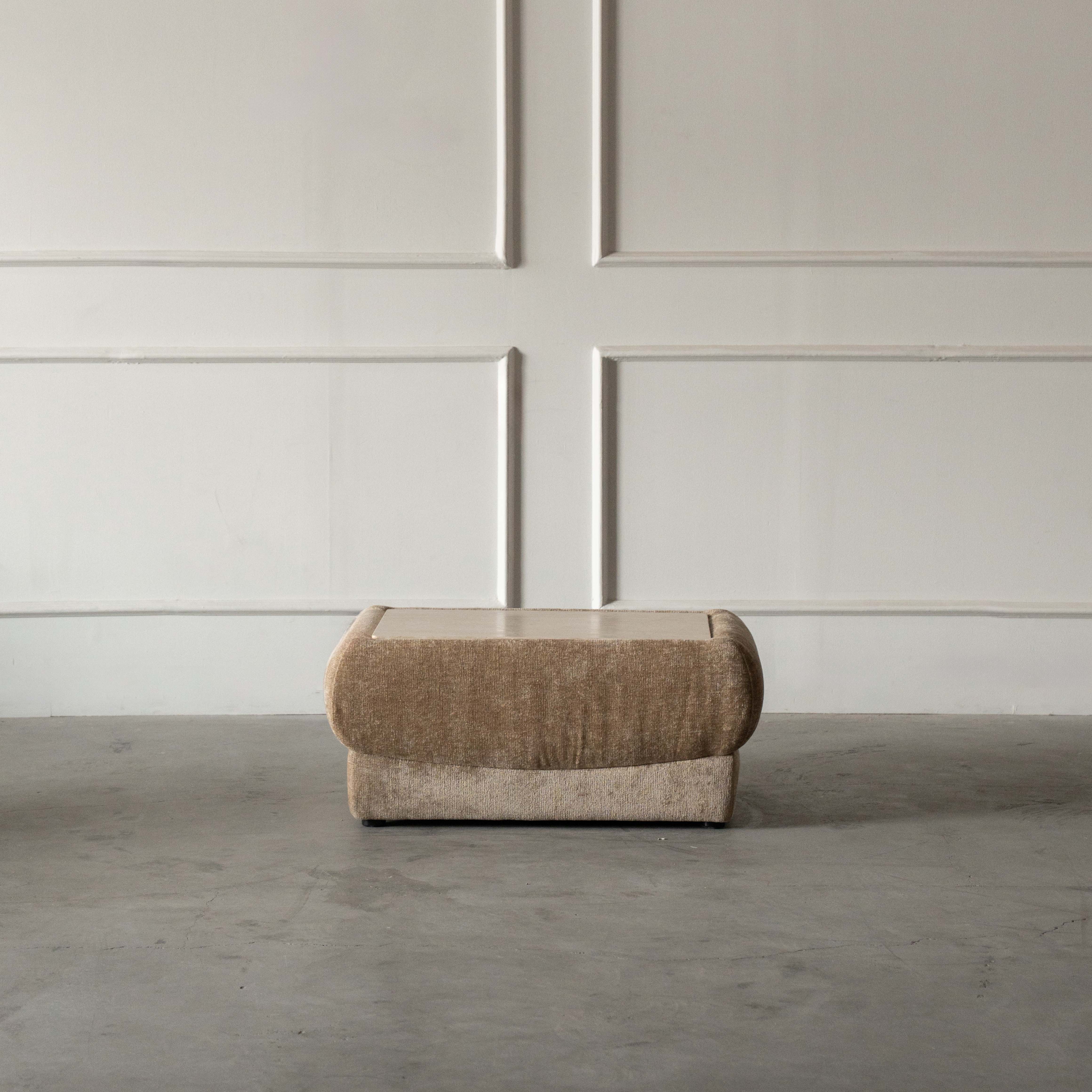 Alistair Travertine Marble Top Sofa Side Table