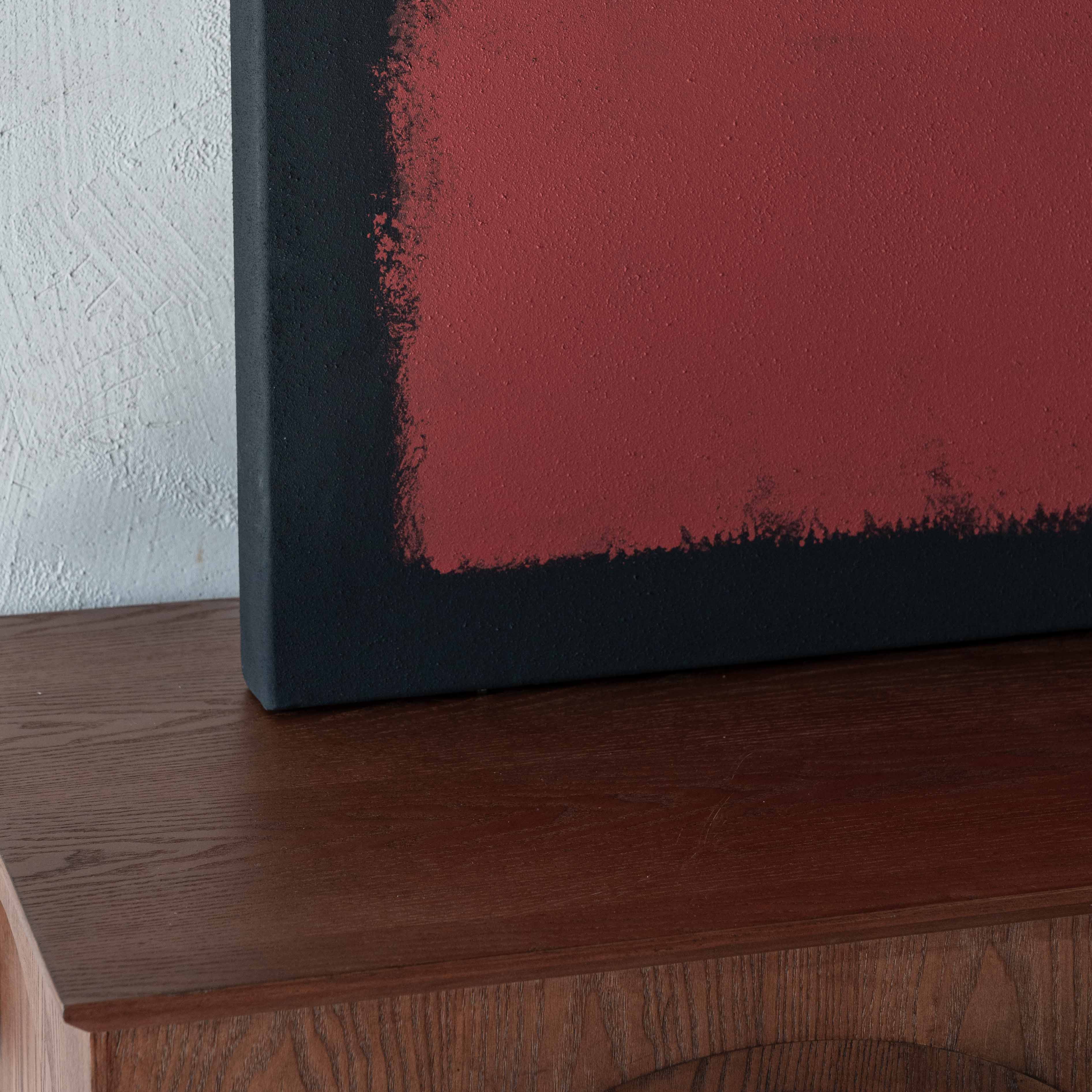 Allergo Red & Black Hand Painted Wall Art Painting - Art Paintings - WS Living - UAE Home Furniture Stores in Dubai