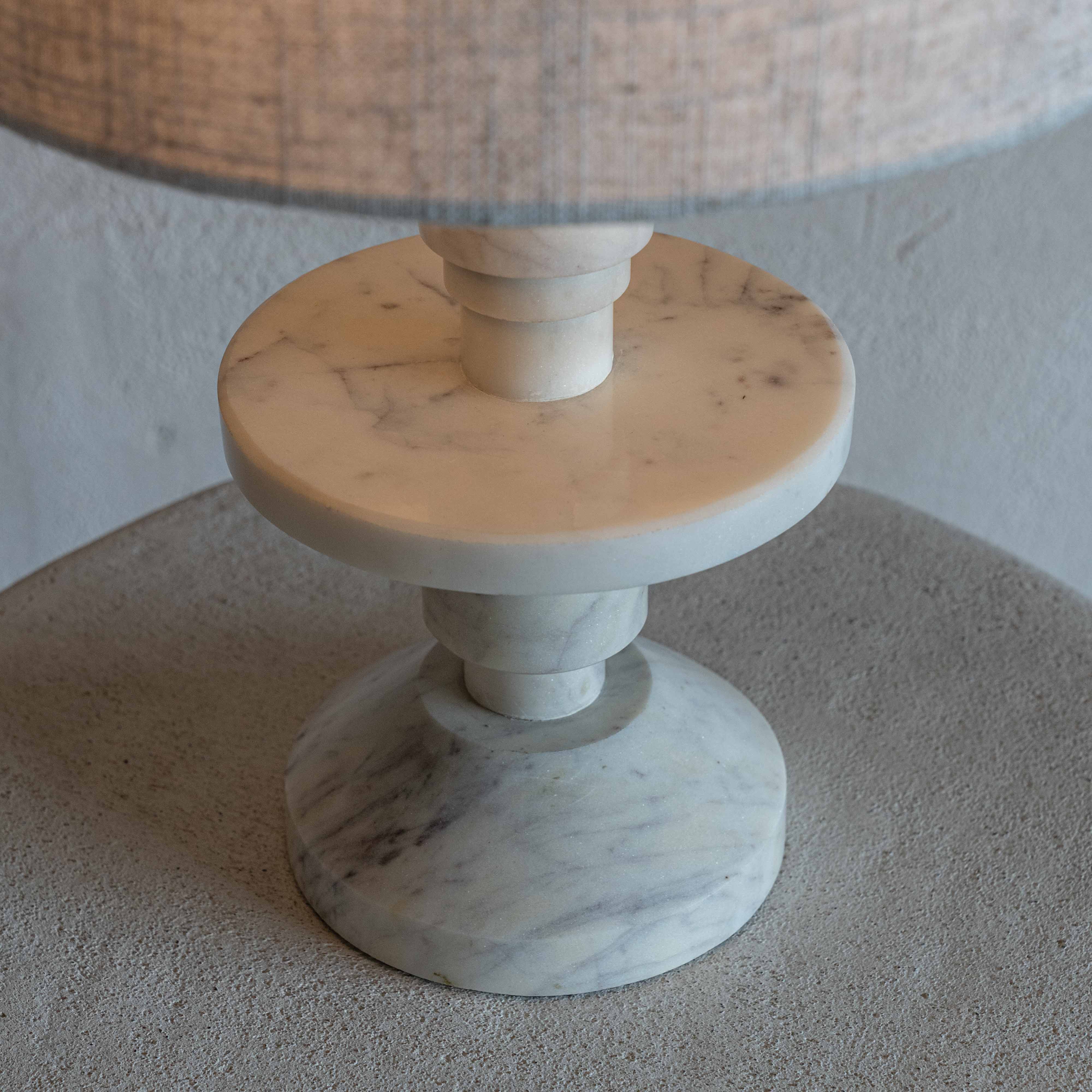 Amani Classic Natural Marble Table Lamp - Table Lamp - WS Living - UAE Modern Home Furniture Stores in Dubai