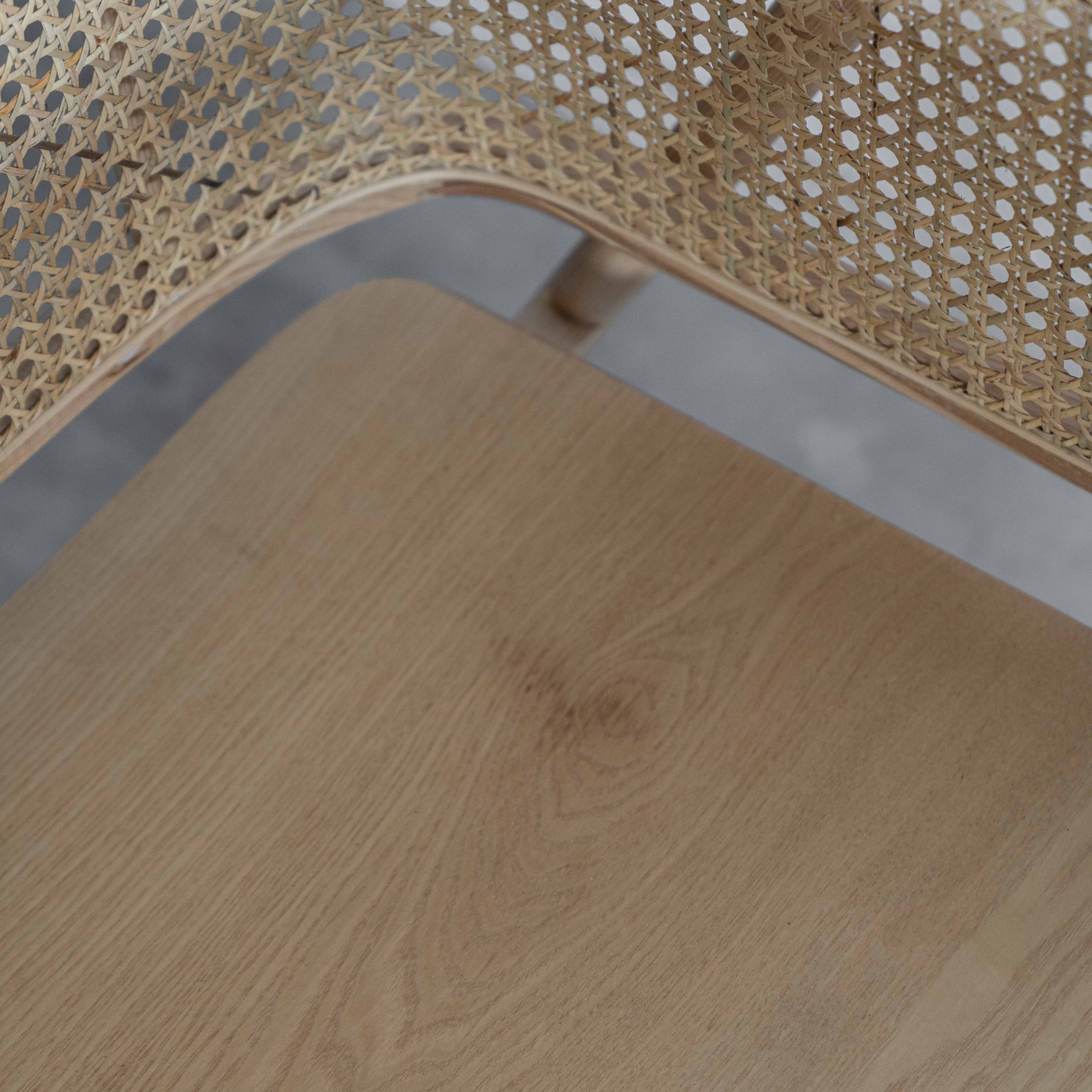 Amber Rest Solid Ash Wood Rattan Dining Chair w/Armrest - Lj1025 - Dining Chairs - WS Living Furniture Furniture Store in Dubai