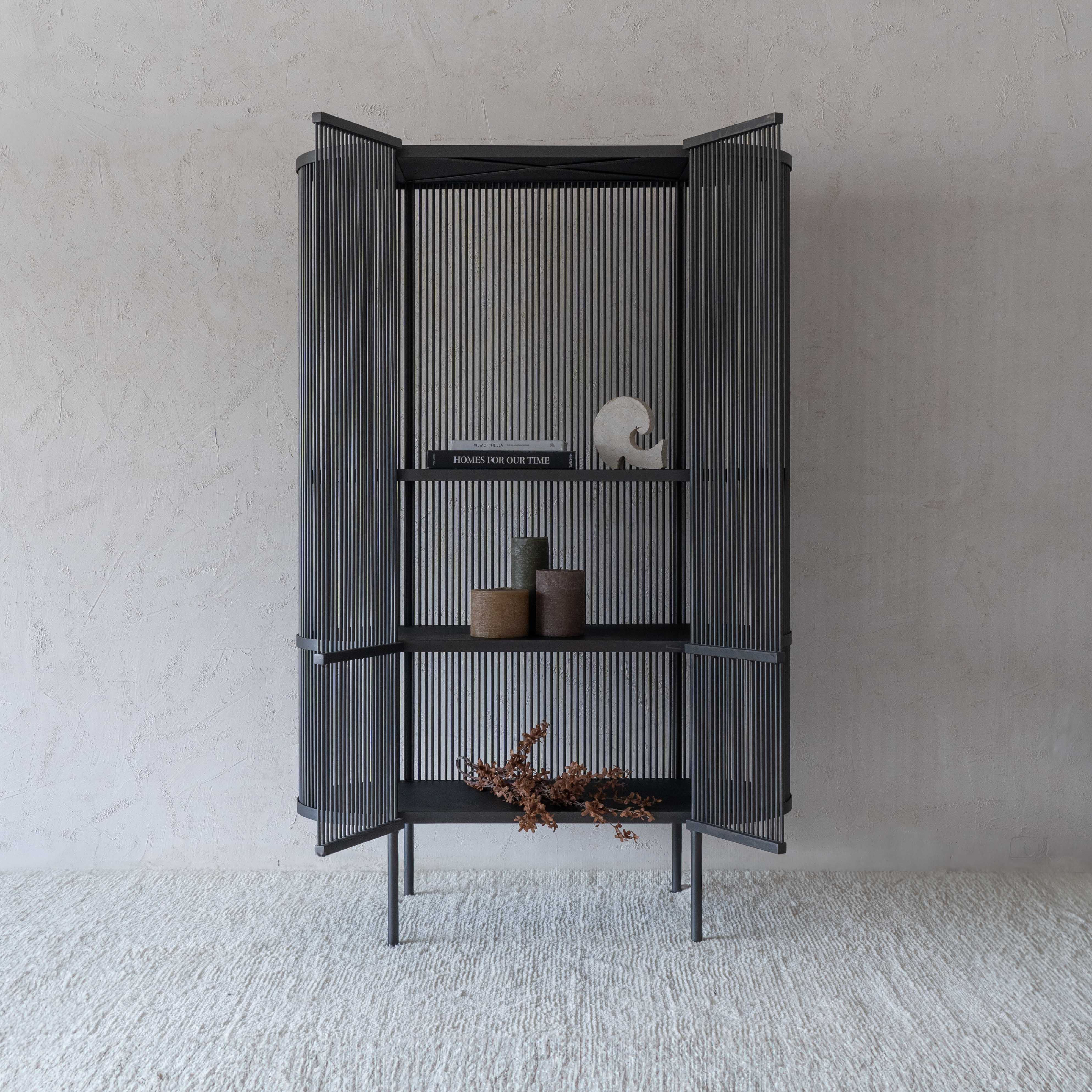Anaya Handcrafted Steel Storage Cabinet - Cabinets - WS Living Furniture  Furniture Store in Dubai