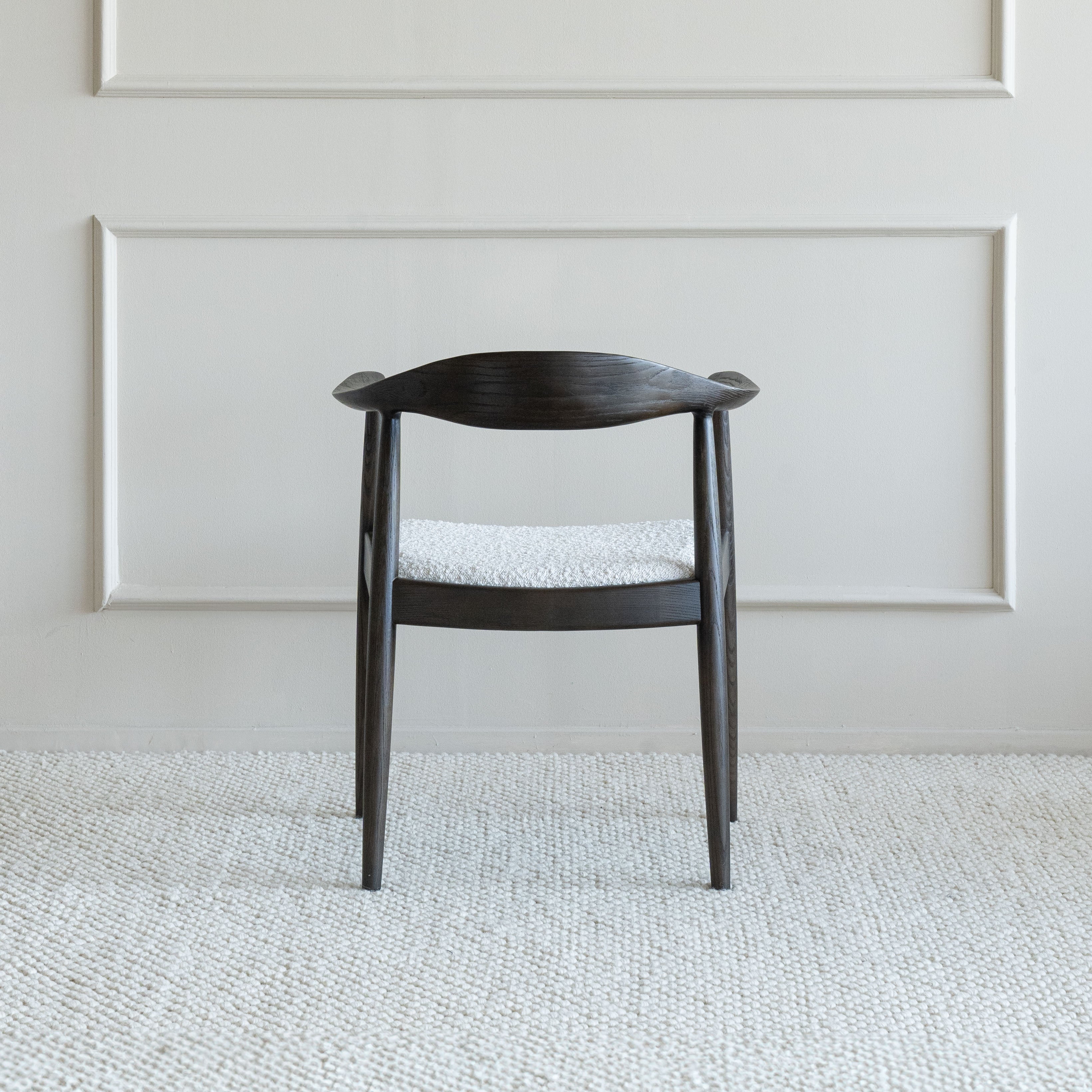 Hanii Black Natural Wood Dining Chair (CH27.S) - Dining Chairs - WS Living Furniture Furniture Store in Dubai