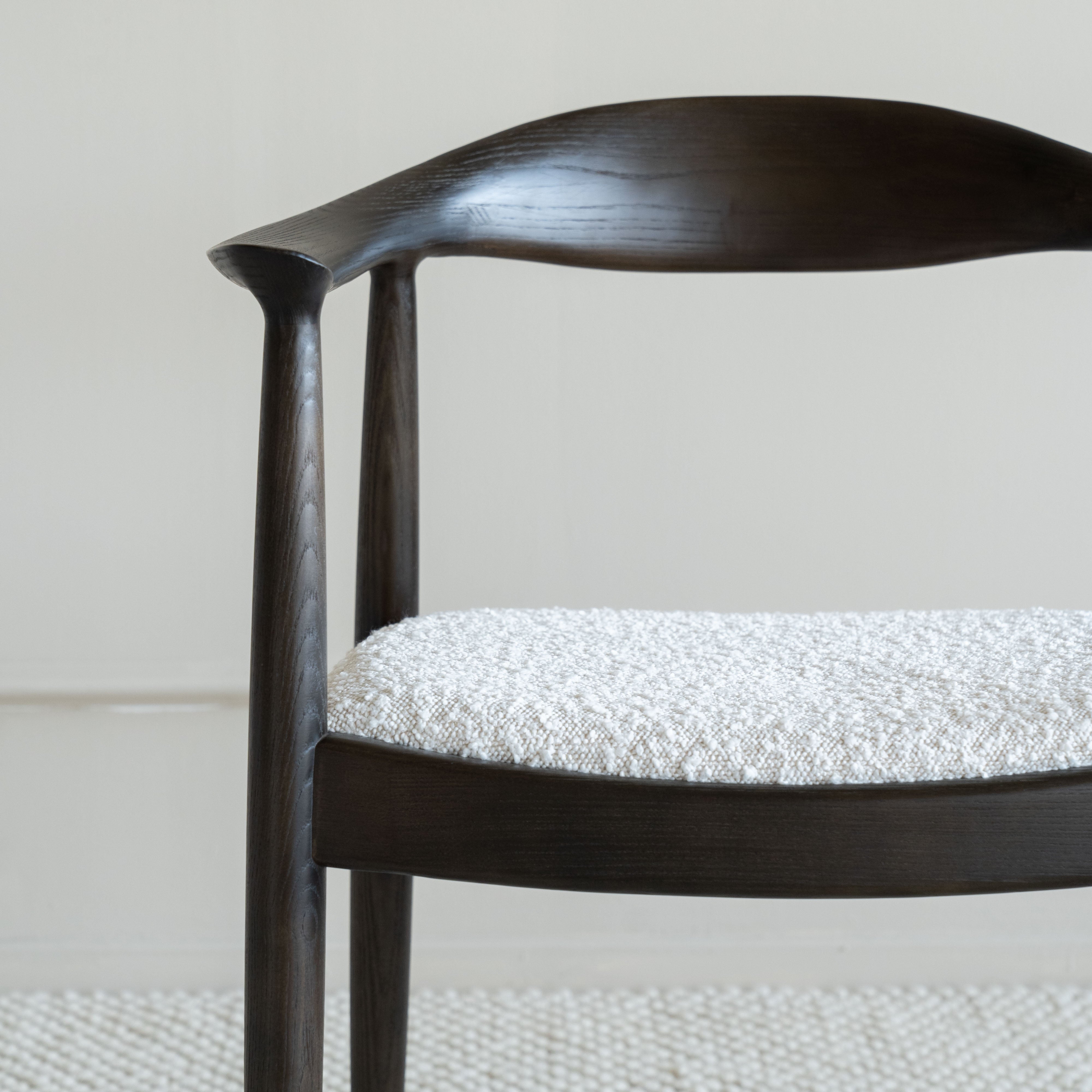 Hanii Black Natural Wood Dining Chair (CH27.S) - Dining Chairs - WS Living Furniture Furniture Store in Dubai