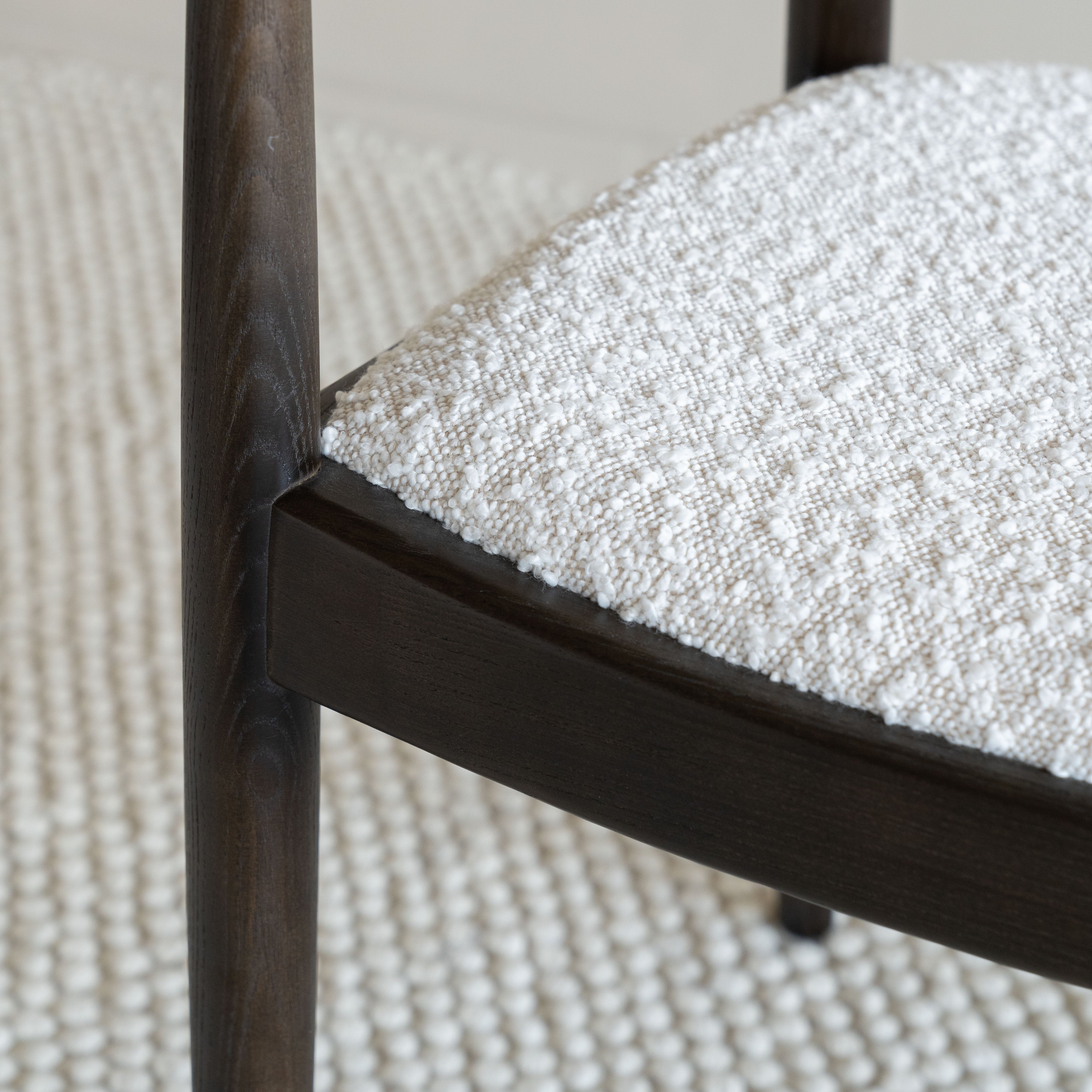 Hanii Black Natural Wood Dining Chair (CH27.S) - Dining Chairs - WS Living Furniture Furniture Store in Dubai