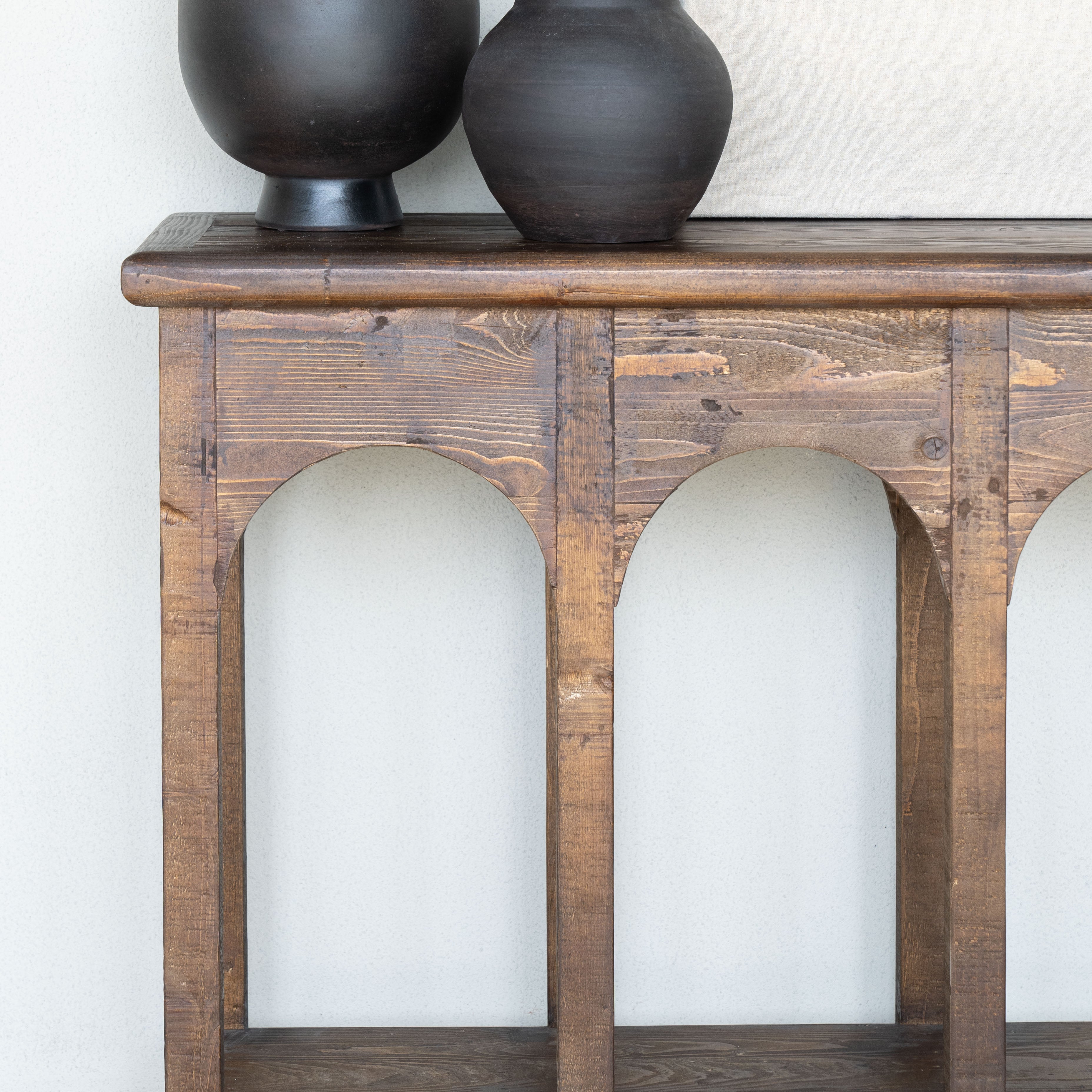 Andalus Long Arched Wood Console Table - Consoles - WS Living - UAE Modern Home Furniture Stores in Dubai