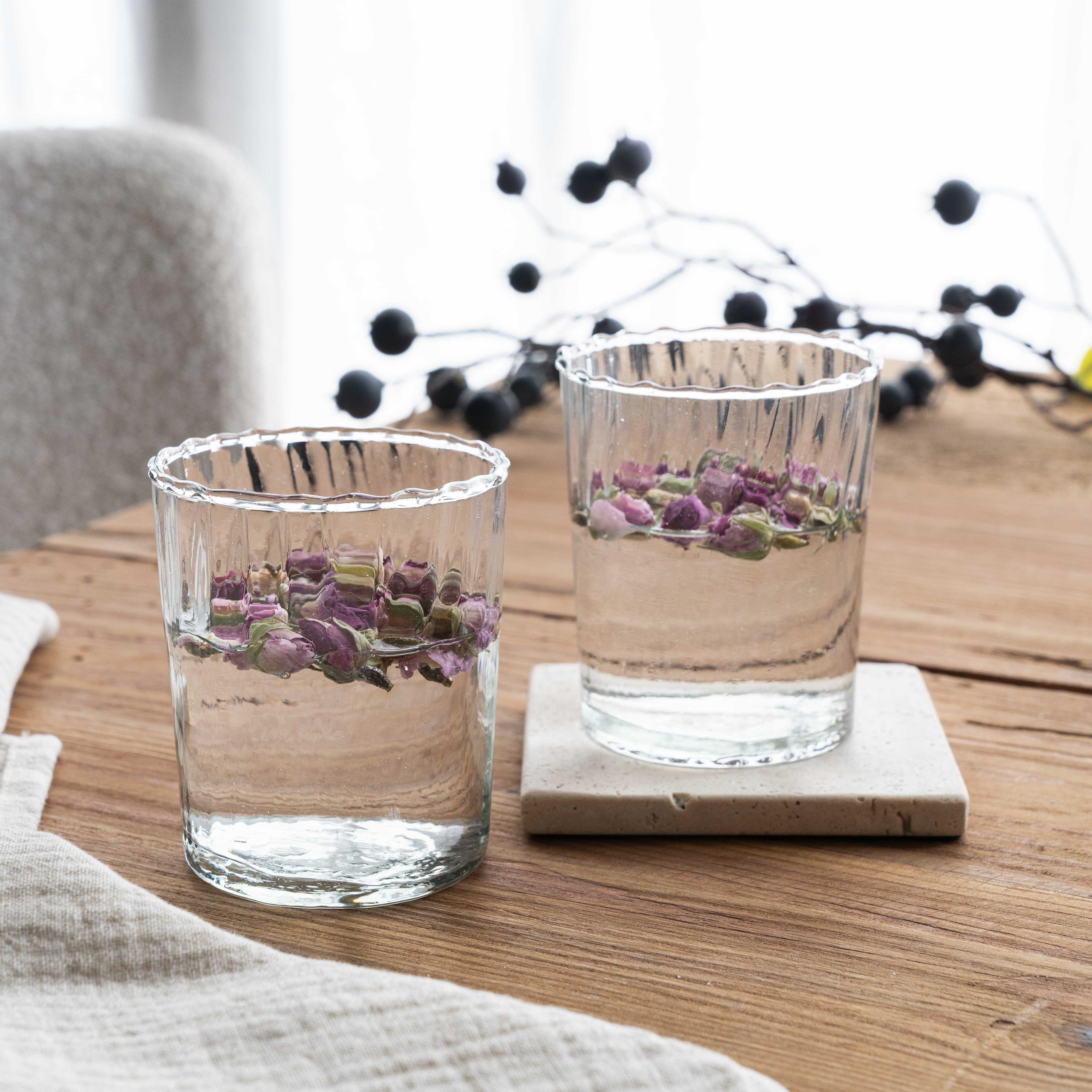Aqua Halo Small Bohemian Clear Drinking Glass - 17336