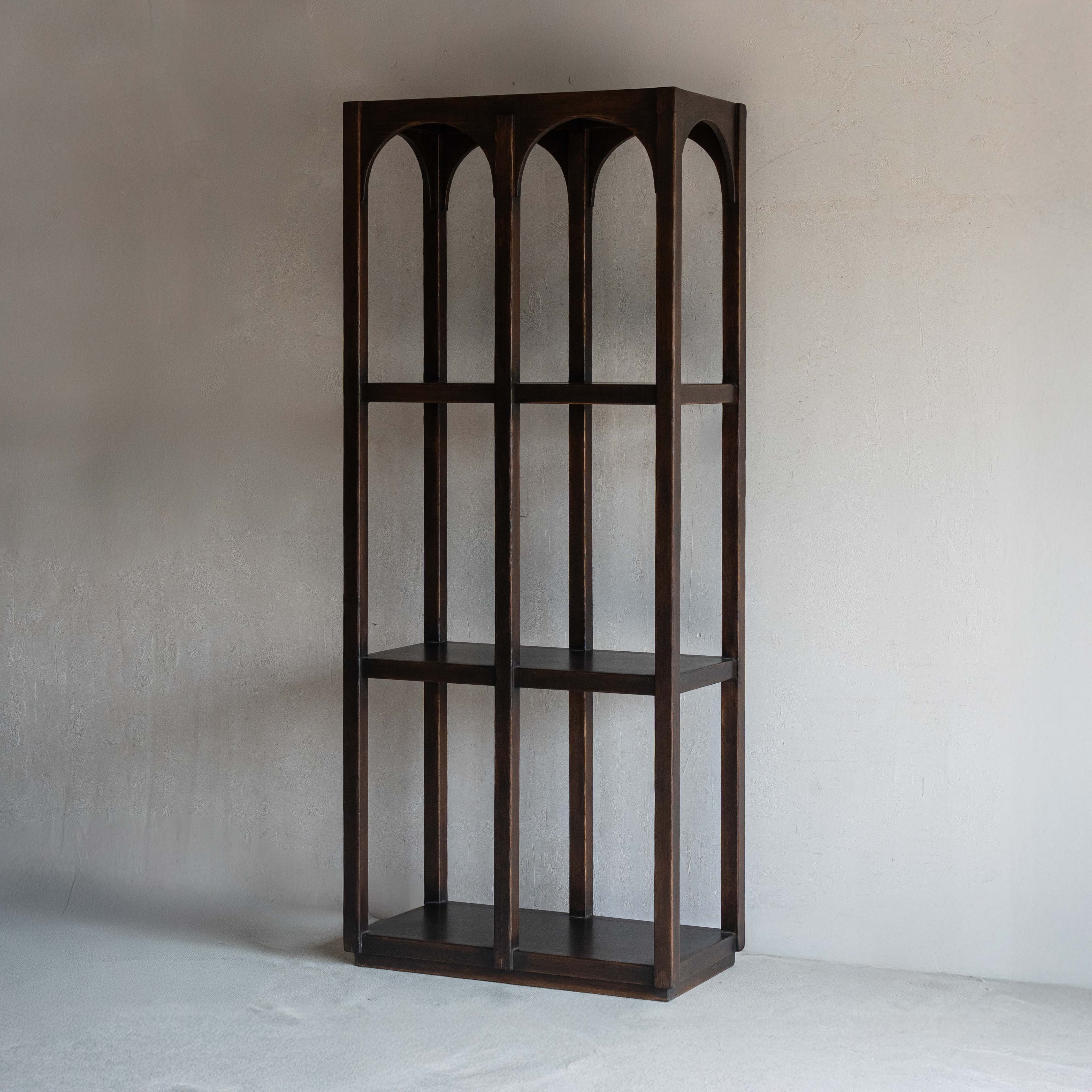 Arcade Solid Oak Wood Classic Arch Bookshelf