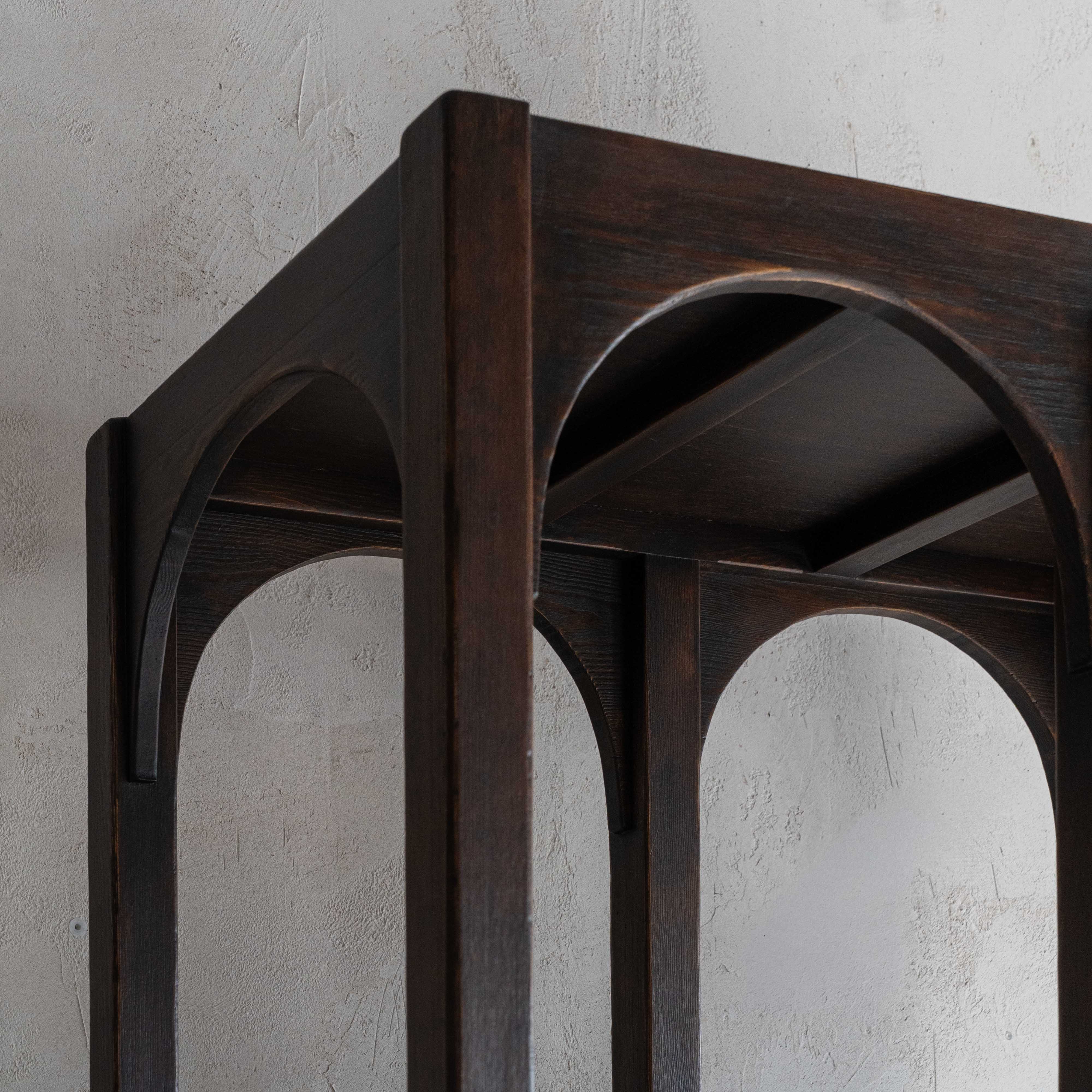 Arcade Solid Oak Wood Classic Arch Bookshelf