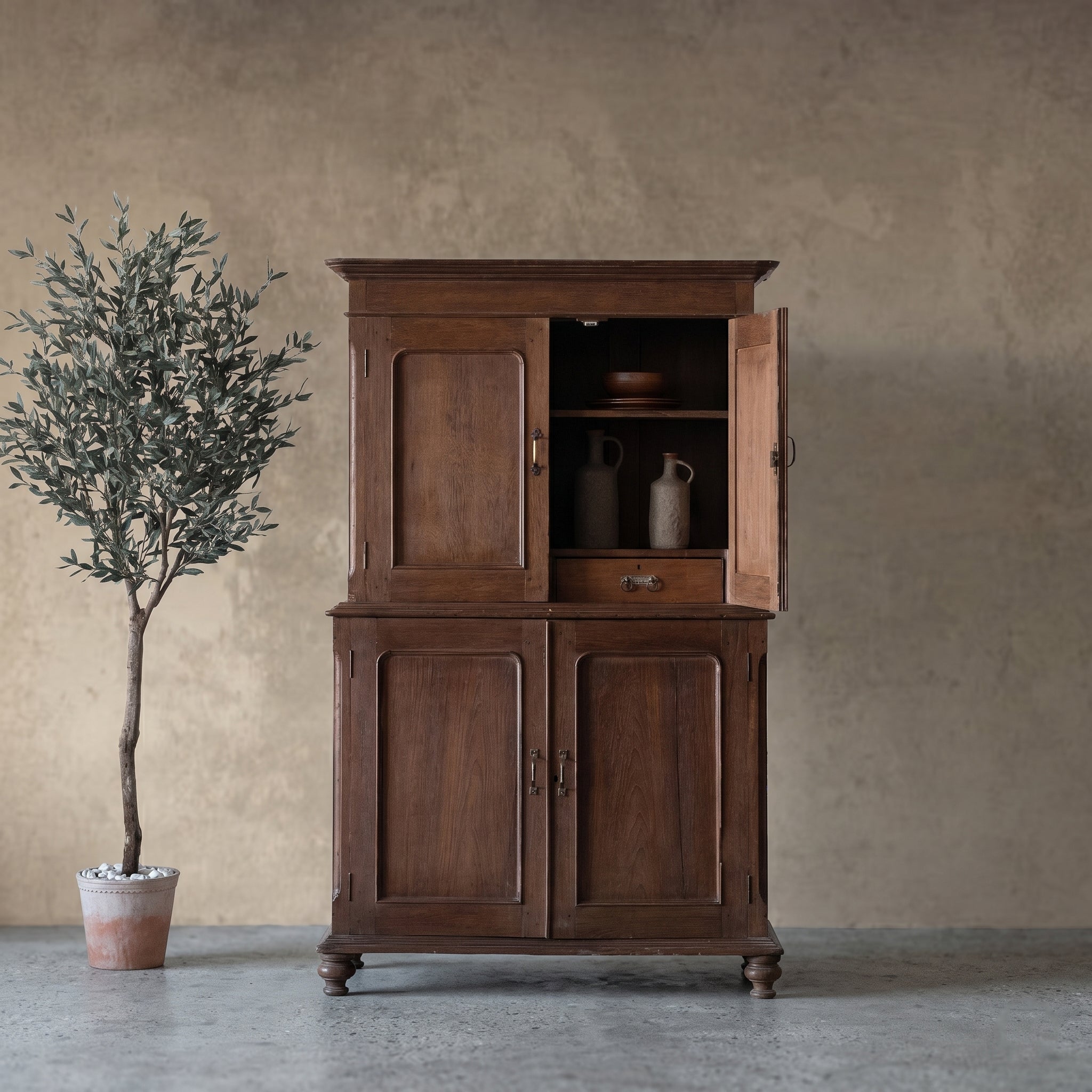 Armoire Antique Multi-Door Vintage Storage Cabinet