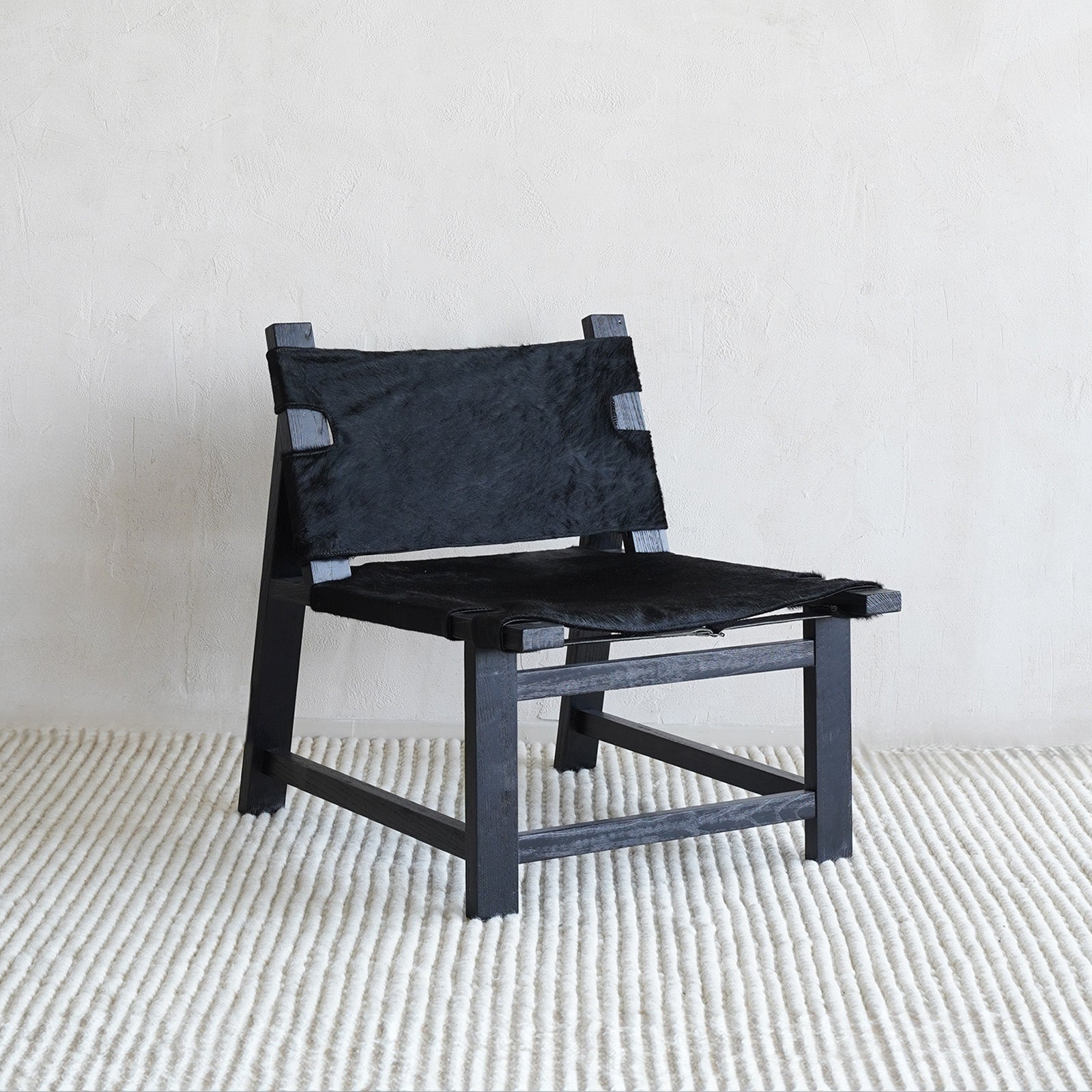 Cole Solid Oak Wood - Horse Hair Leather Lounge Chair - LJ1190 - Lounge Chair - WS Living Furniture Furniture Store in Dubai
