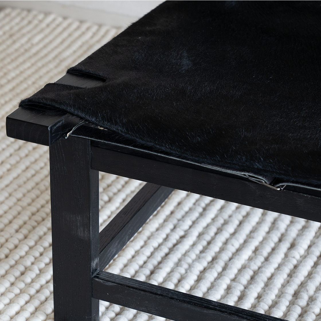 Cole Solid Oak Wood - Horse Hair Leather Lounge Chair - LJ1190 - Lounge Chair - WS Living Furniture Furniture Store in Dubai