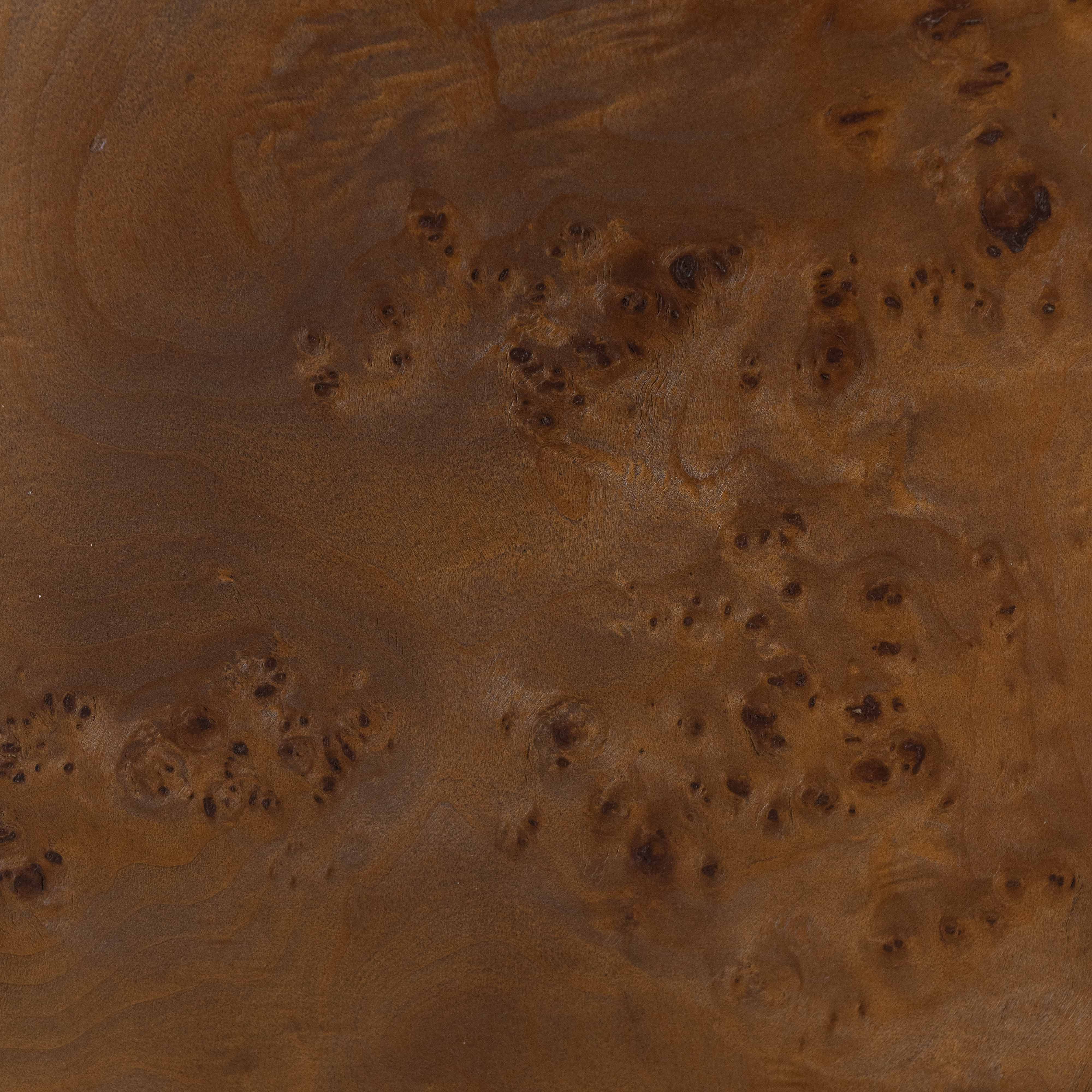 Artisan Cube Dark Walnut Classic Burl Wood End Side Table - Side Tables - WS Living Furniture  Furniture Store in Dubai