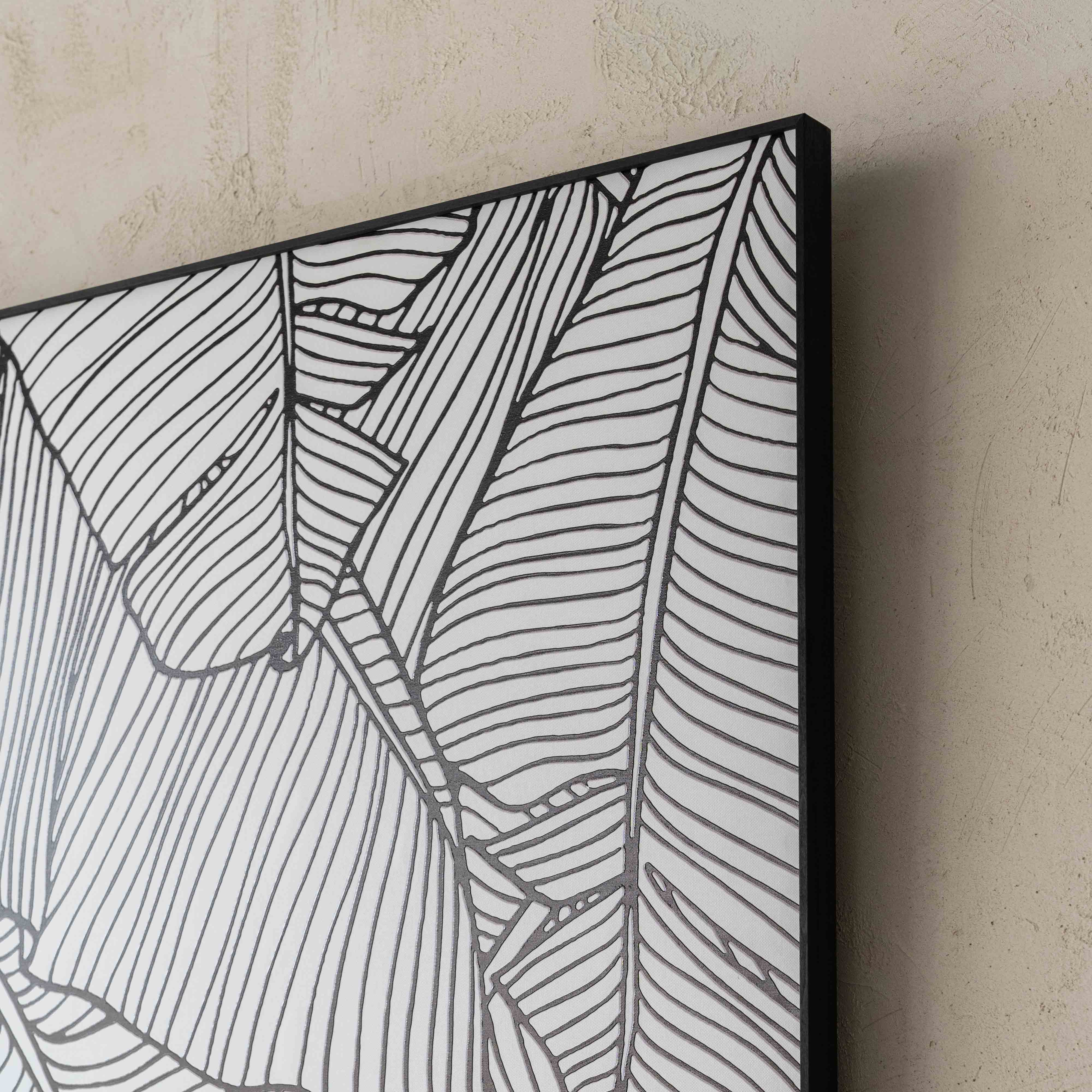 Midnight Bloom White & Black Wall Art Painting - Art Paintings - WS Living Furniture Home Furniture Stores in Dubai