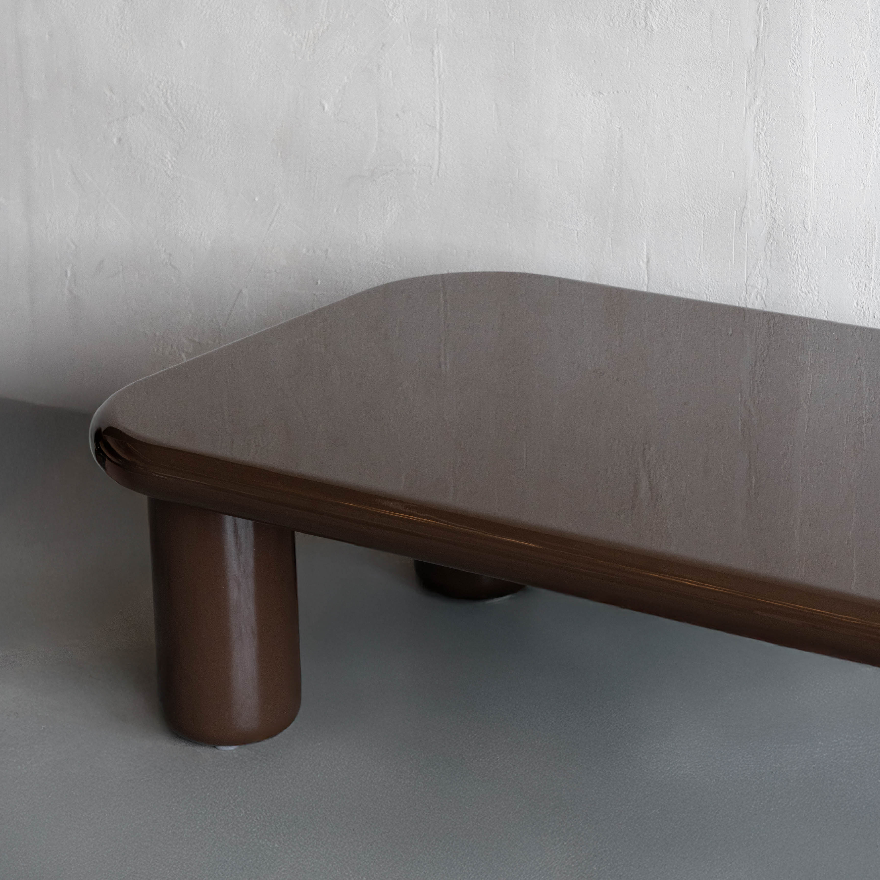 Athena Brown High Gloss Rectangle Coffee Table - Coffee Tables - WS Living Furniture Furniture Store in Dubai