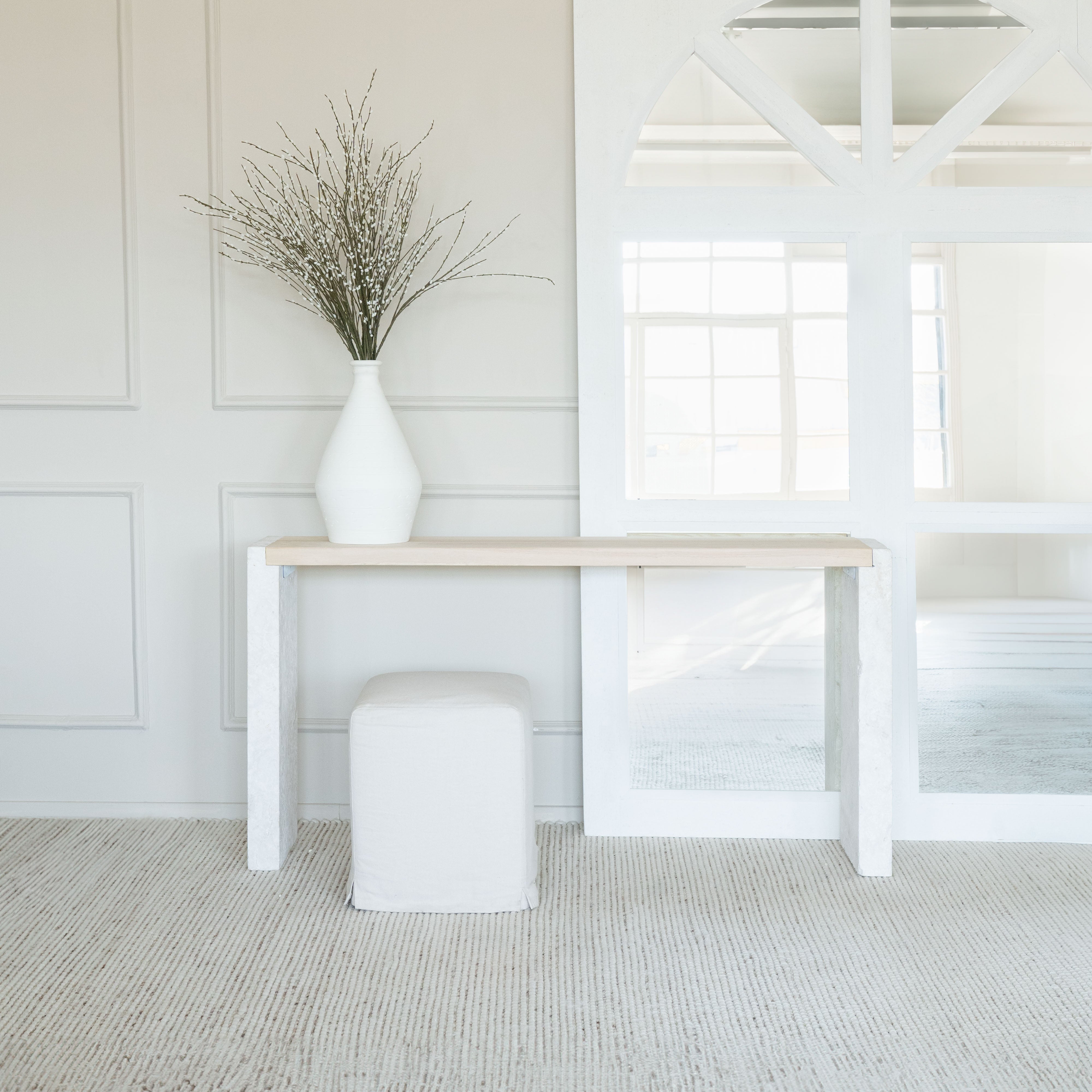 Athens Rectangle Lime Stone Console - Console Tables - WS Living Furniture  Furniture Store in Dubai