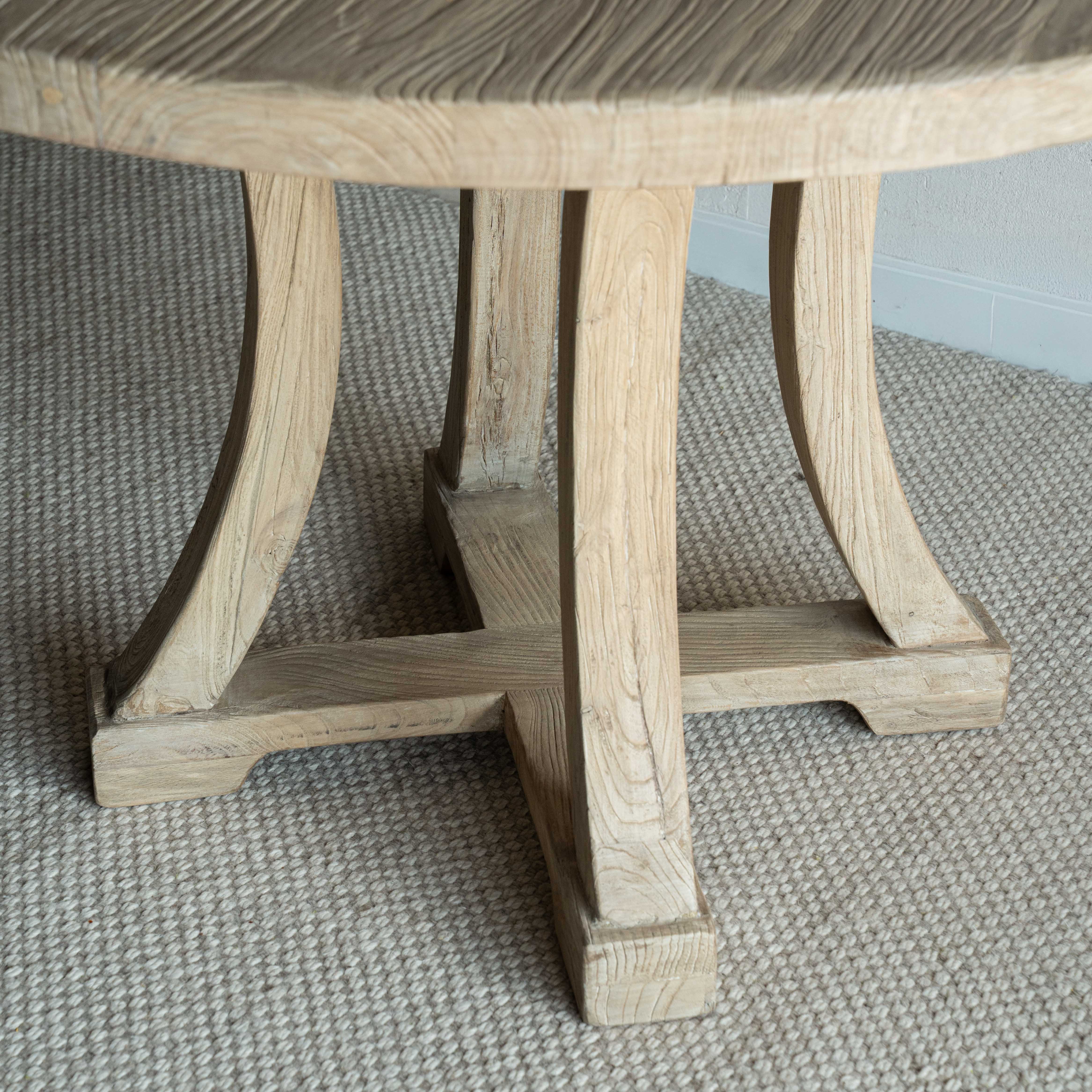 Atheris Elm Wood Round Dining Table