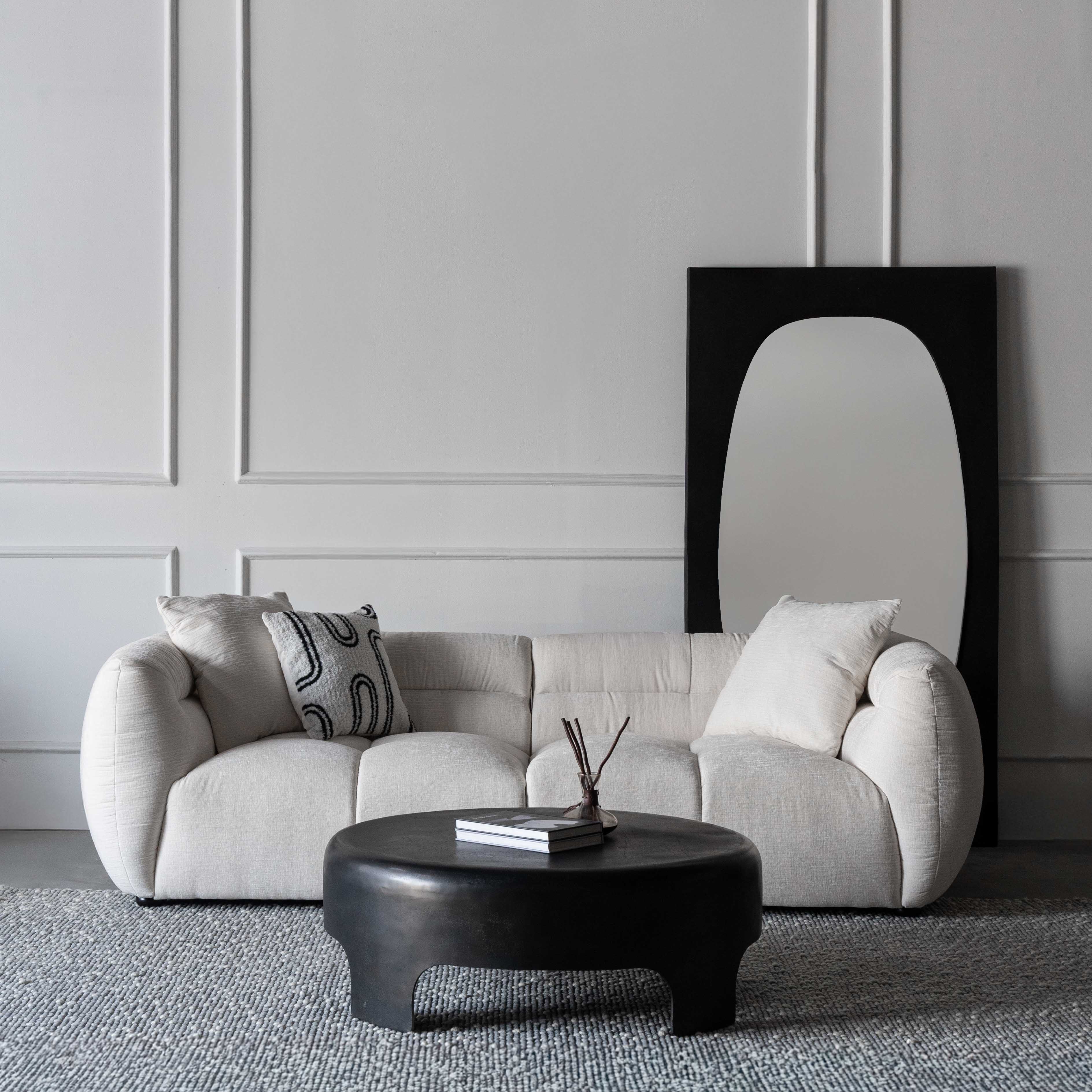 Aurelia White Comfortable Modern 3 Seater Sofa - Sofas - WS Living Furniture Furniture Store in Dubai