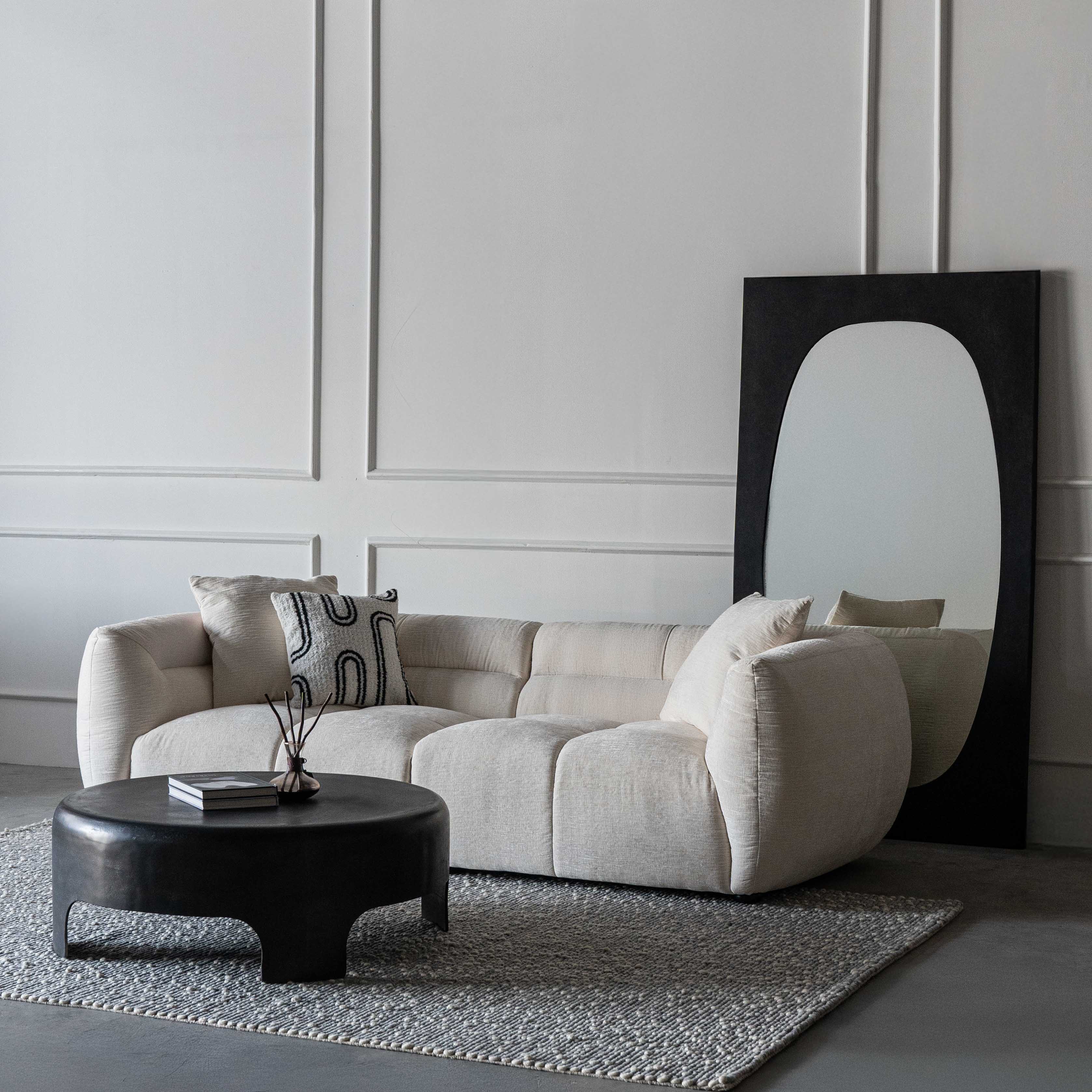 Aurelia White Comfortable Modern 3 Seater Sofa - Sofas - WS Living Furniture Furniture Store in Dubai